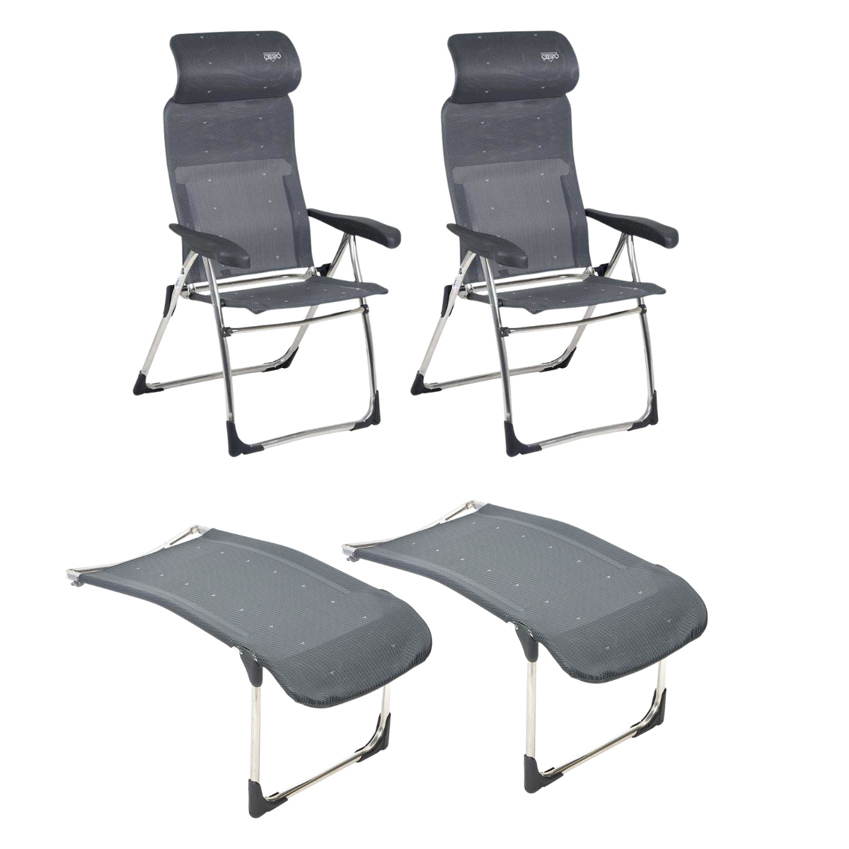 CRESPO Campingstuhl Classic Compact AL/215-C anthrazit & Beinauflagen R/215-M 2er-Set CRESPO Campingstuhl Classic Compact AL-215-C anthrazit - Beinauflagen R-215-M 2er-Set - 1104963 1104890