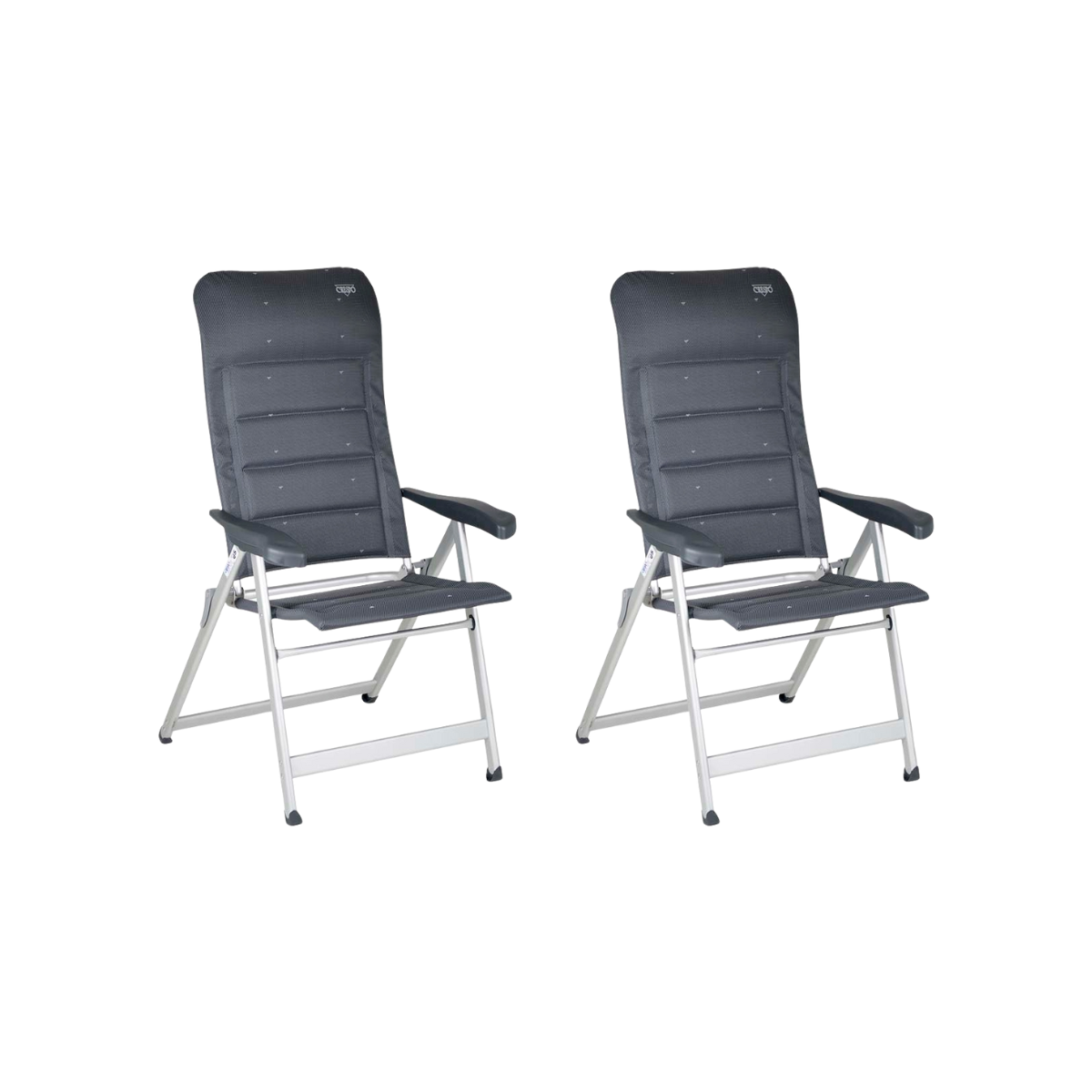 CRESPO Campingstuhl Deluxe AL-237-DL grau 2er-Set - 1149077
