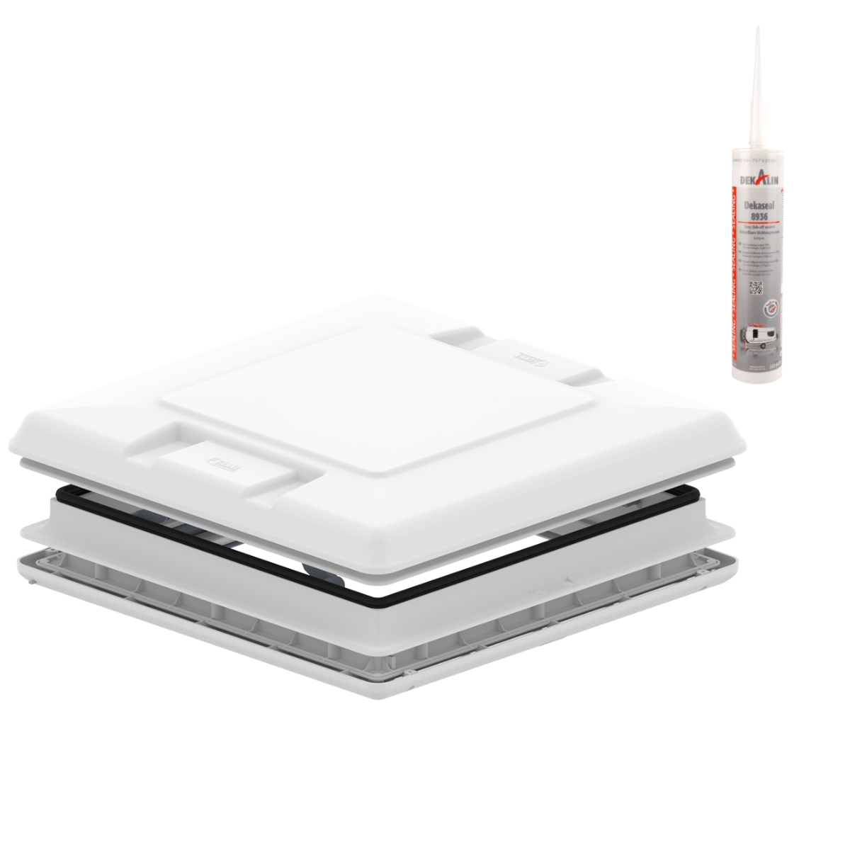 Dachhaube FIAMMA Vent 50 weiß + DEKAseal 8936 Dichtmasse Dachhaube FIAMMA Vent 50 weiss - DEKAseal 8936 Dichtmasse - 01668-02-