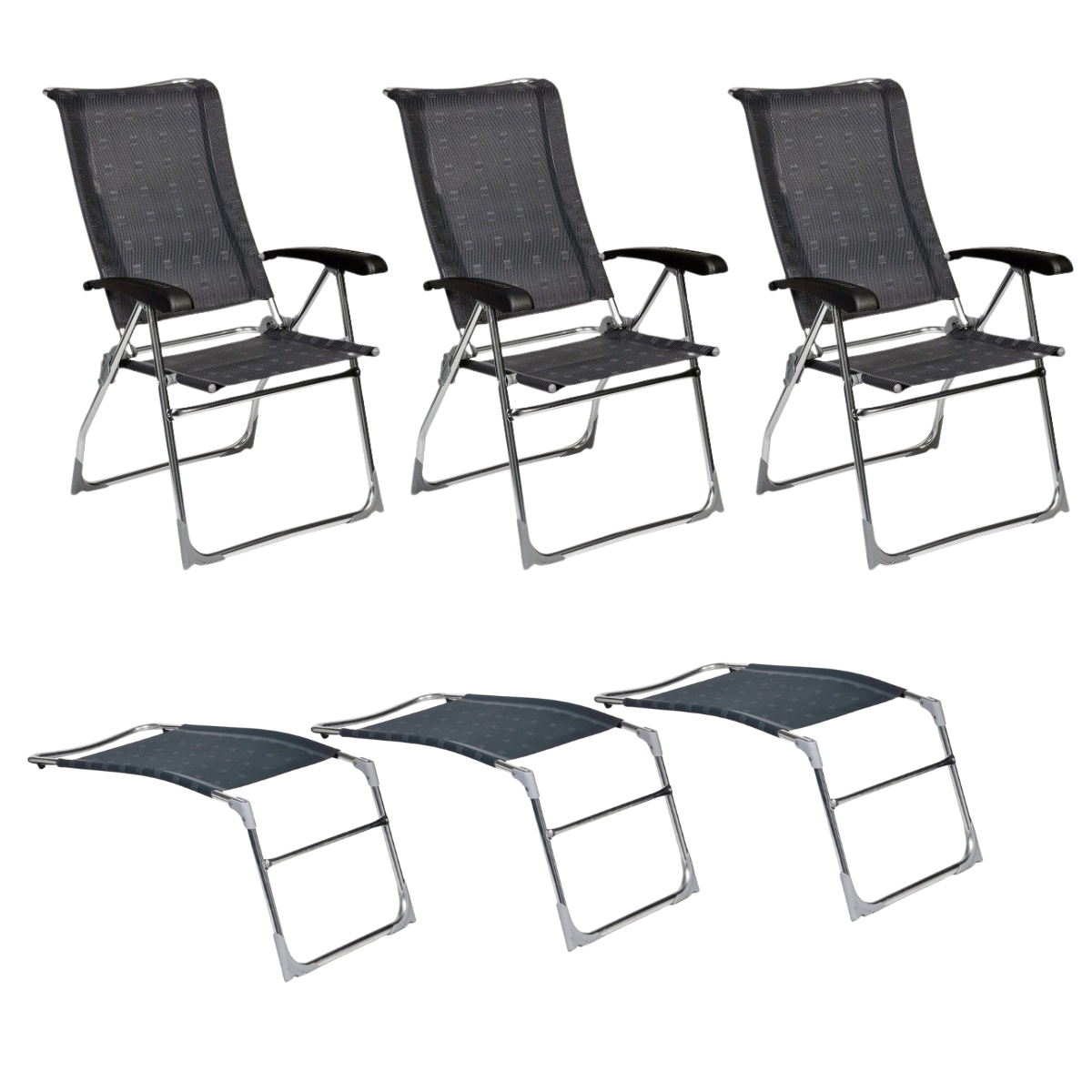 DUKDALF Stuhl Aspen anthrazit - Beinauflagen 3er-Set - 42-01-0677-4 42-08-0677.4
