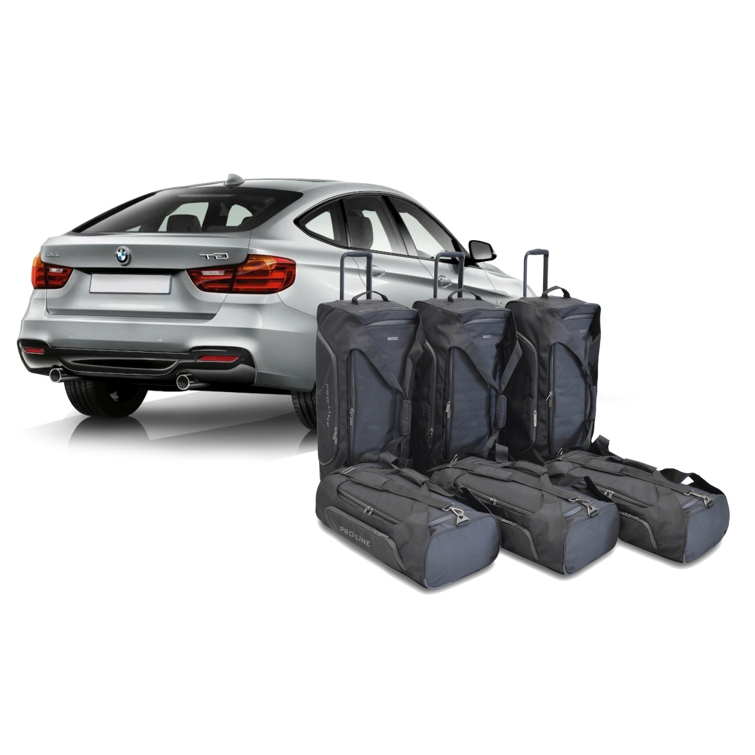 Car Bags Pro-Line B11601SP BMW 3er GT -F34- Bj- 13-20 Reisetaschen Set- Auf Ihr Auto massgeschneidert- Das Original