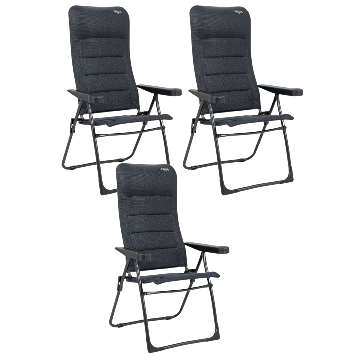 CRESPO Campingstuhl Air Deluxe AP-215-AD schwarz 3er-Set - 1148026