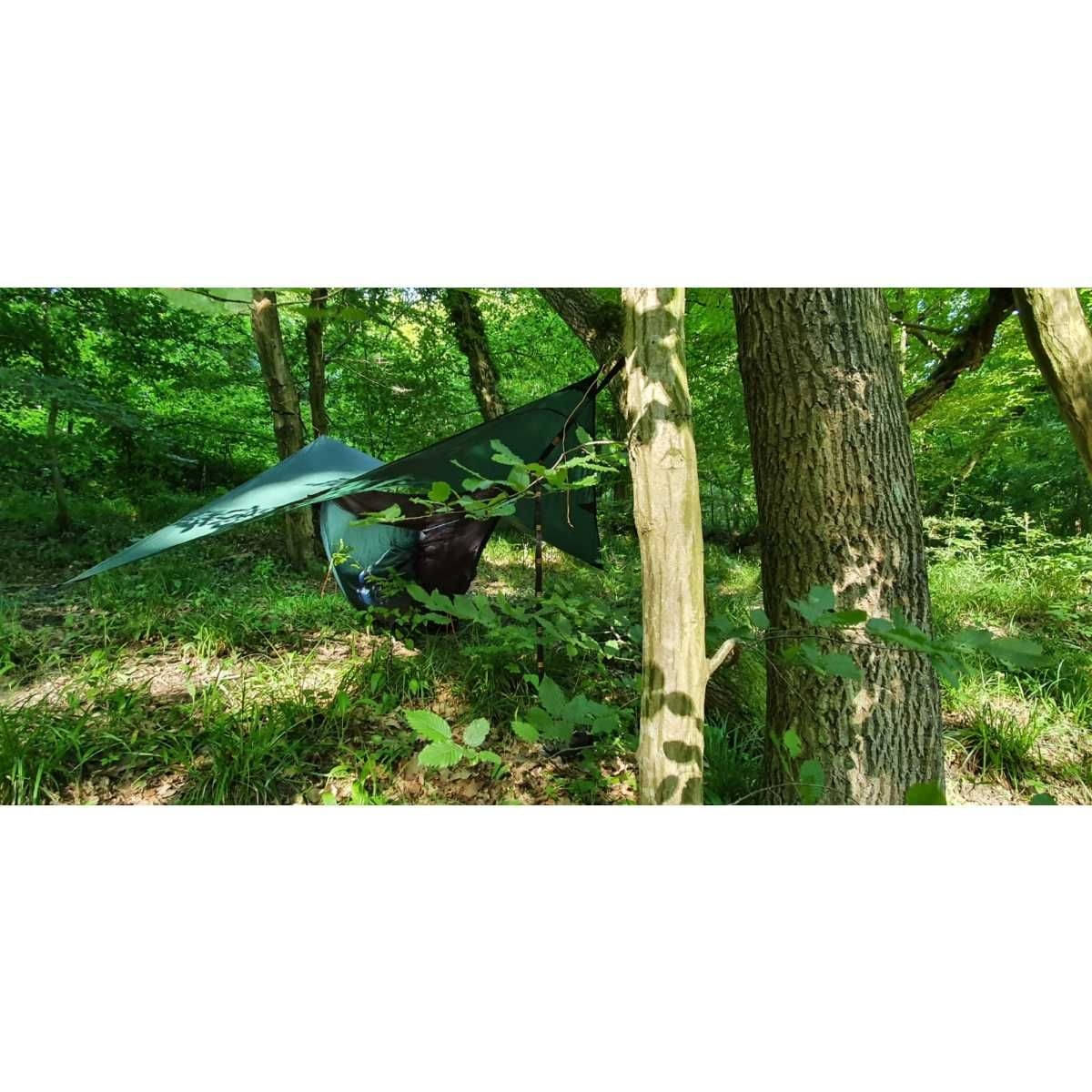 TICKET TO THE MOON Lightest Tarp Sil-Nylon Ultralight Hammock Tarp Forest Green - TMLTARP