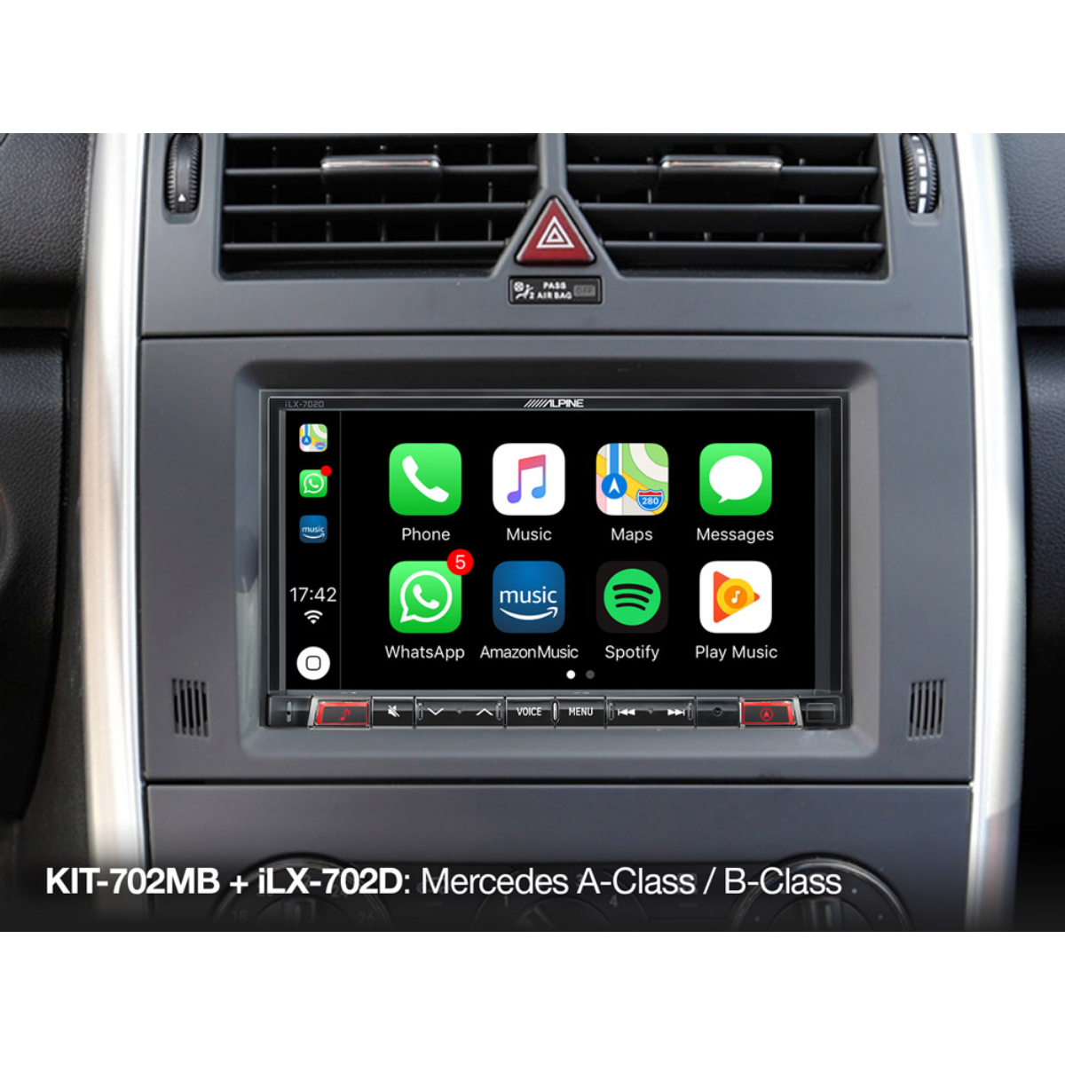 ALPINE 2-DIN Einbaukit MB Sprinter Bj- 2006-2018 - MB Vito-Viano Bj. 2006-2014 KIT-702MB - KIT-702MB