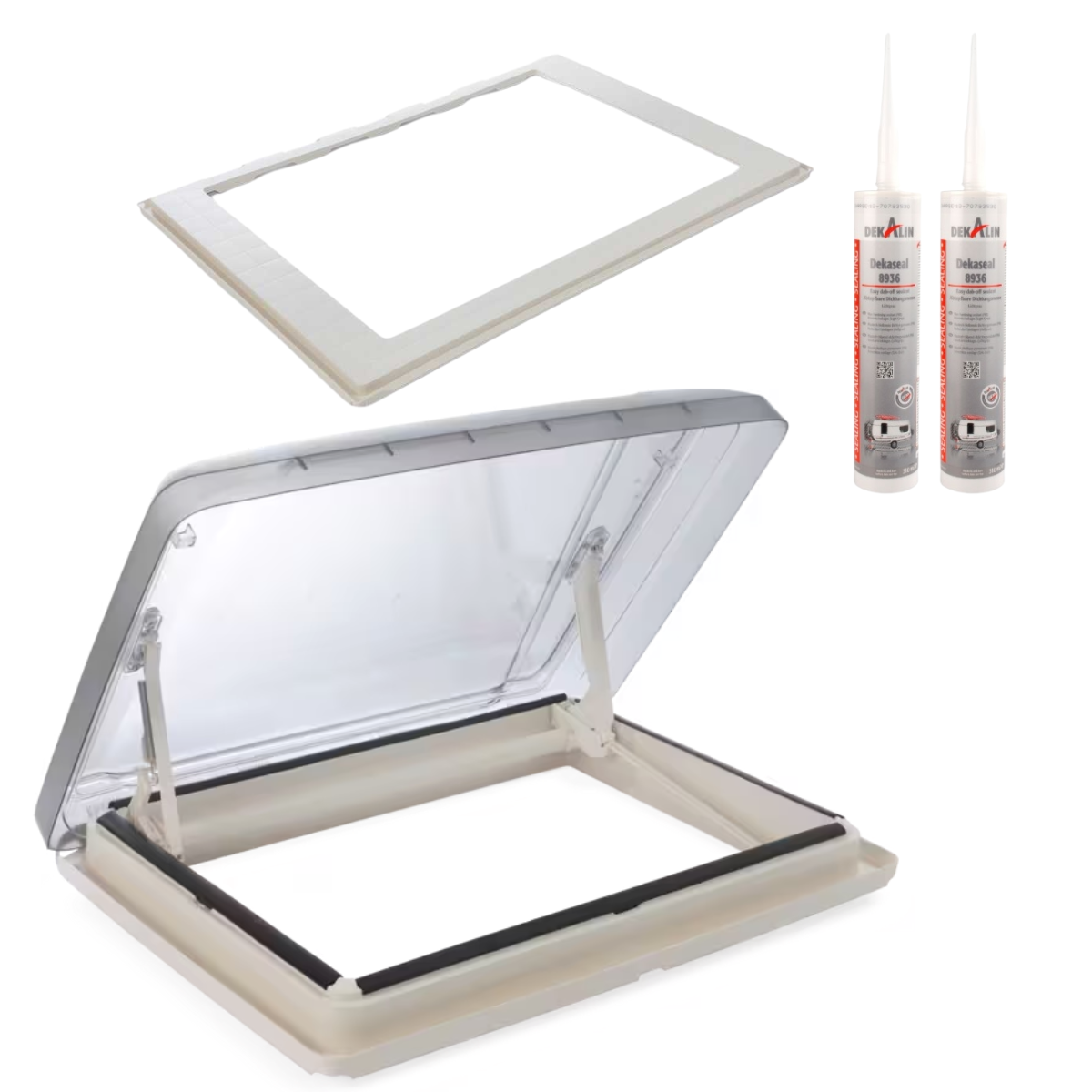 MPK Dachhaube VisionStar L Ausschnitt 70 x 50 cm cremeweiß mit LED - Fiat Ducato-Set 1.0 MPK Dachhaube VisionStar L Ausschnitt 70 x 50 cm cremeweiss mit LED - Fiat Ducato-Set 1.0 - 7503PLW 7050ARW