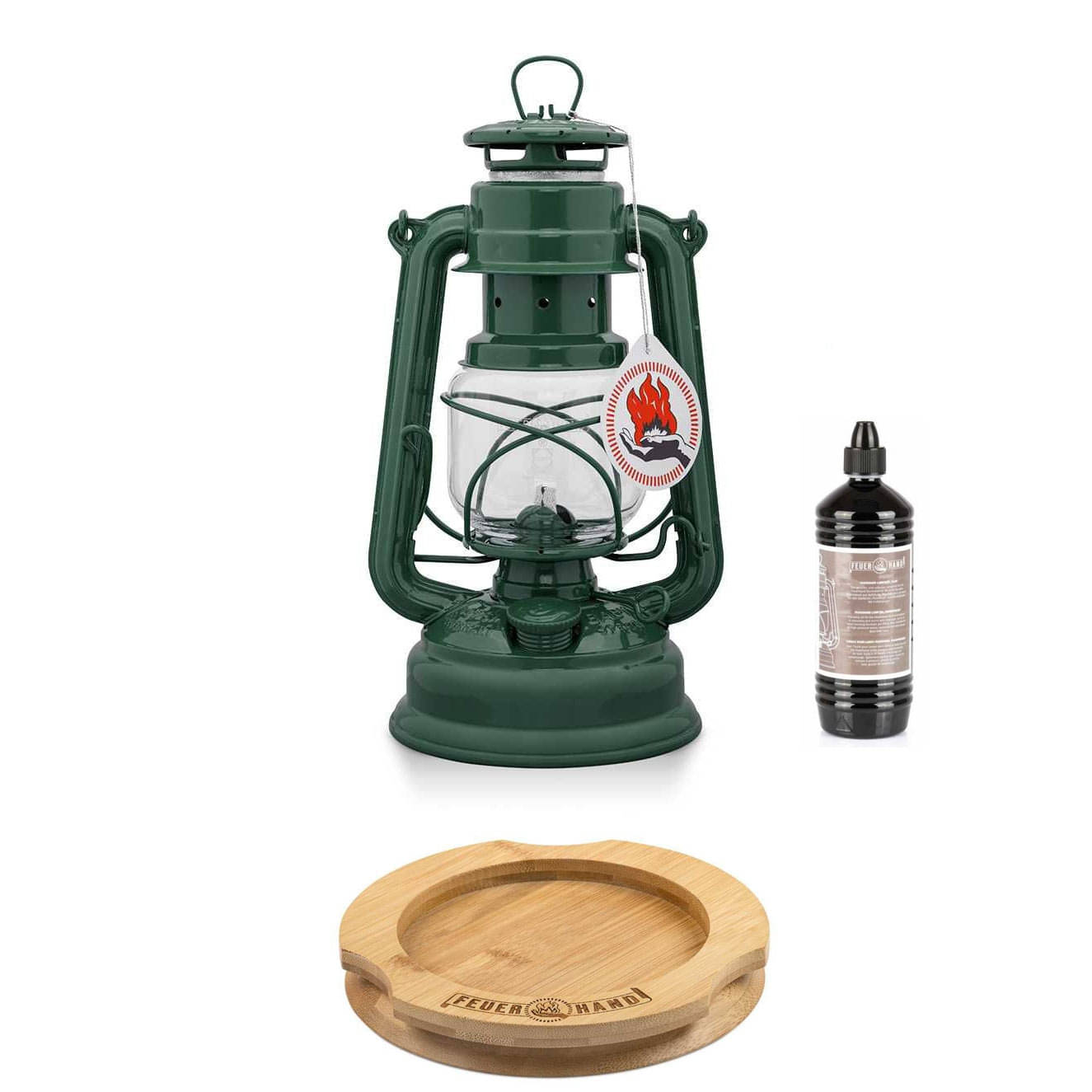 FEUERHAND Sturmlaterne 276 Moss Green Starter-Set 3.0