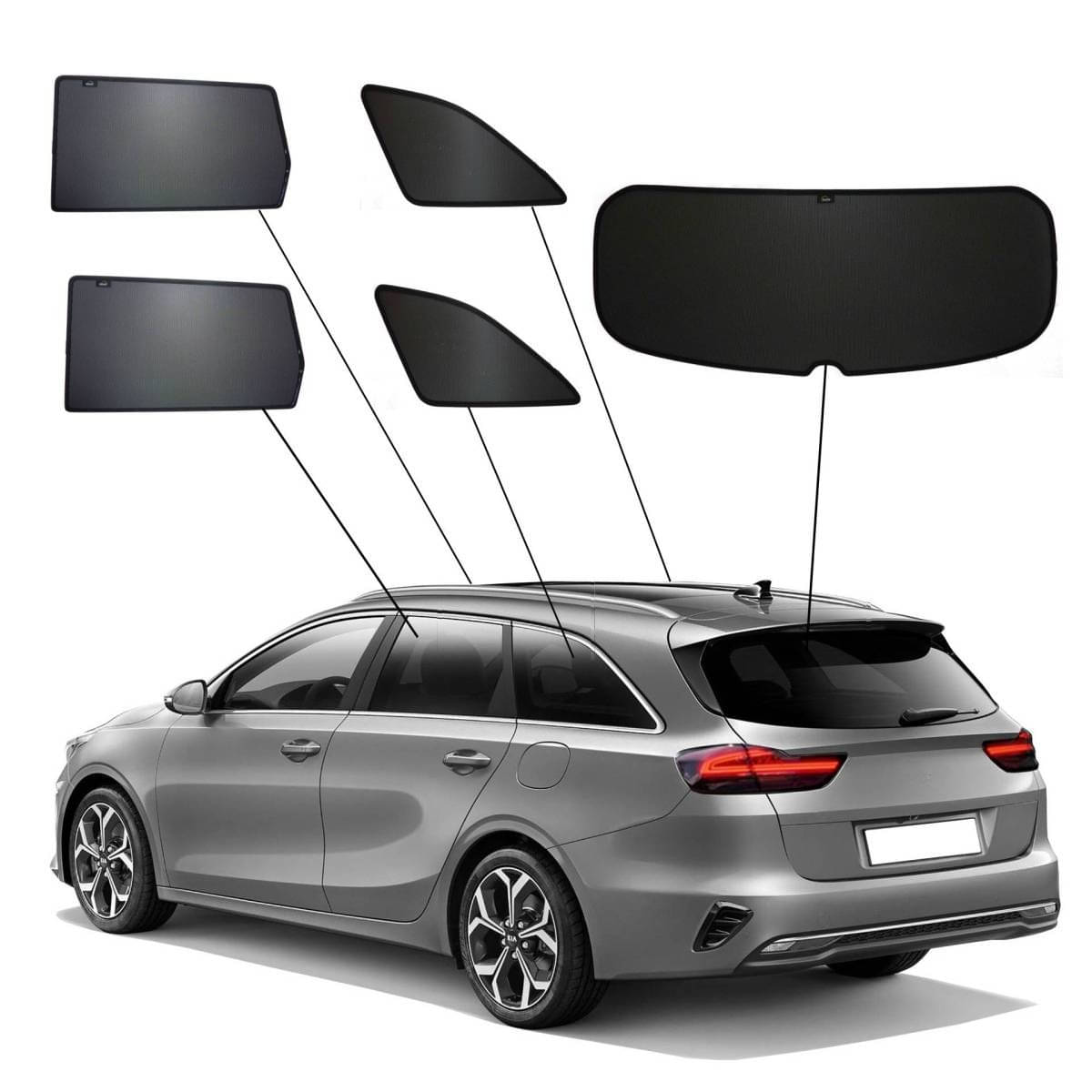 WINDESA SunClip Sonnenschutz & Sichtschutz Kia Ceed Bj. 2018-2025 Set ABC WINDESA SunClip Sonnenschutz - Sichtschutz Kia Ceed Bj. 2018-2025 Set ABC - sun-10388abc