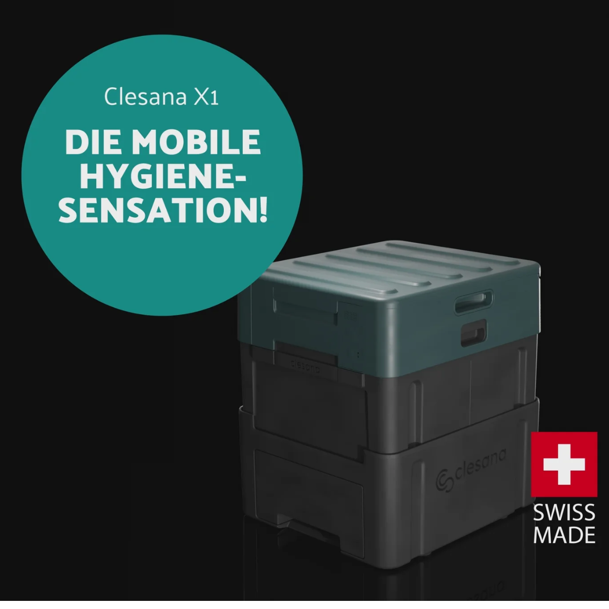 CLESANA X1 ProCharge - die mobile Verschweiß-Toilette mit zusätzlicher Ladefunktion CLESANA X1 ProCharge - die mobile Verschweiss-Toilette mit zusaetzlicher Ladefunktion
