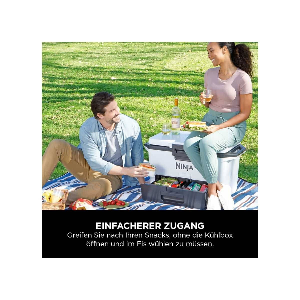 NINJA FrostVault 47L Kuehlbox mit Trockenzone- Wolkenweiss - FB151EUWH