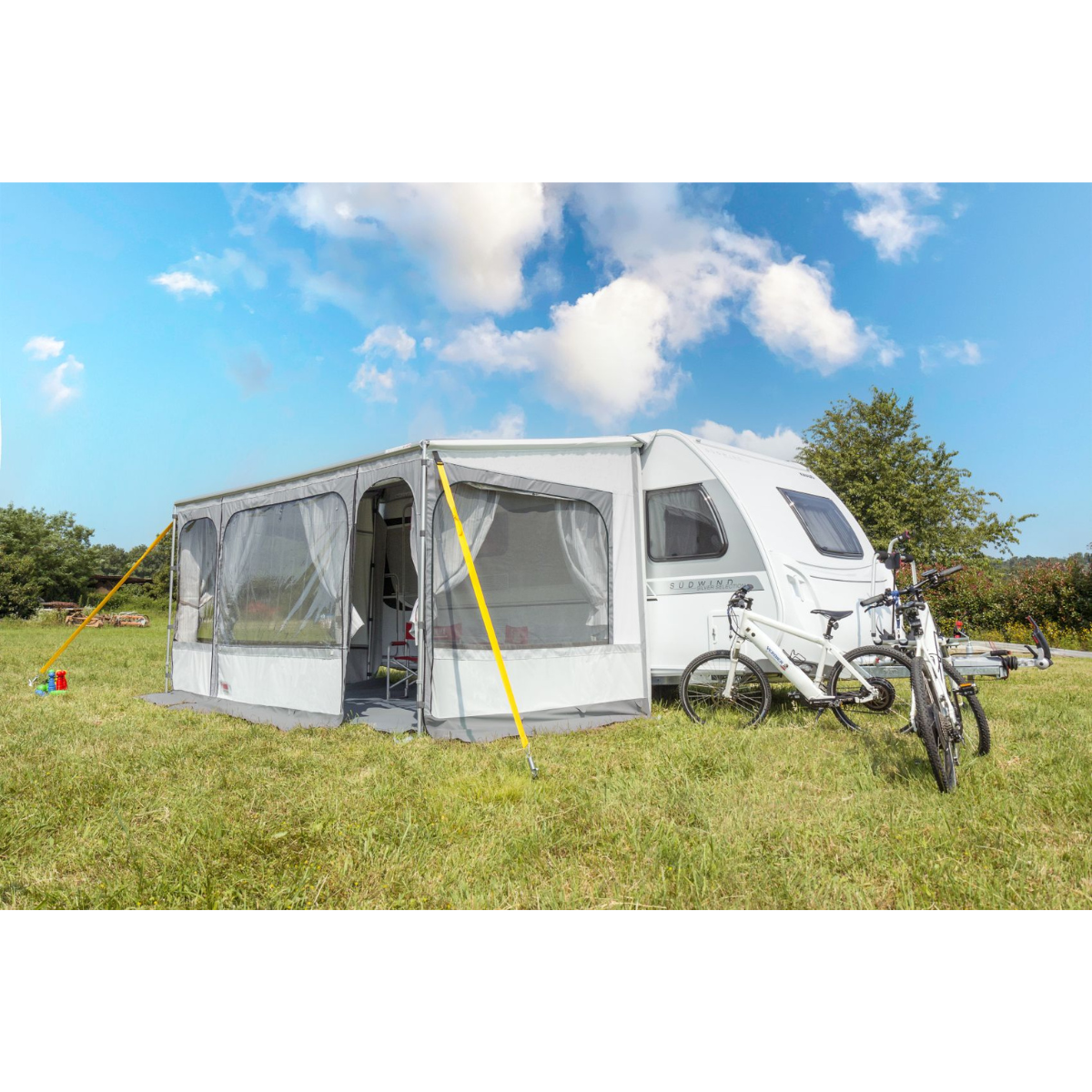 FIAMMA Caravanstore ZIP XL 550 cm Royal grey Markise und Vorzelt Komplettset - bestehend aus Fiamma Art-Nr. 06771L02R und 08363-02- und 08364L01- und 08364-01- und 08364-01-