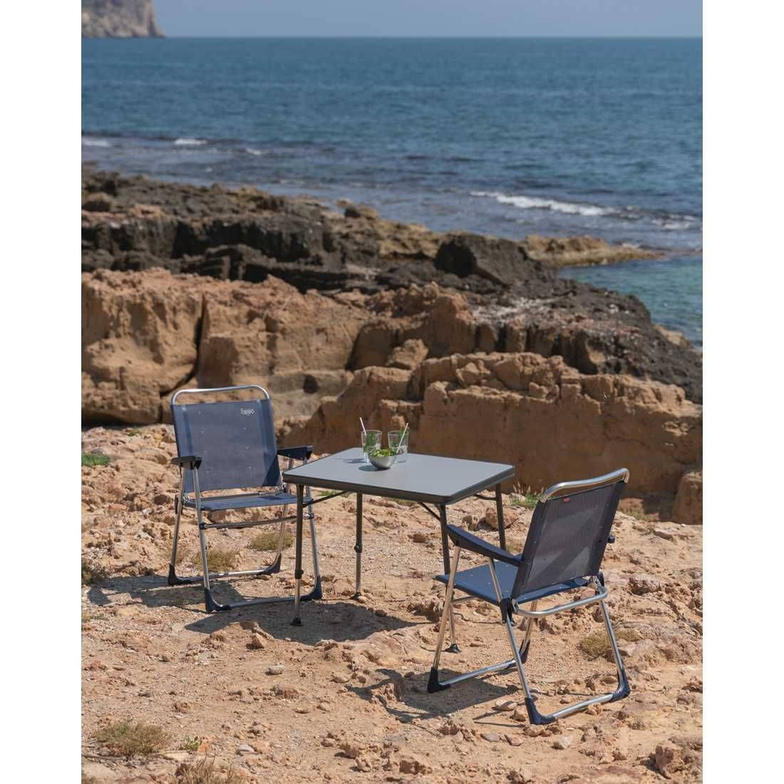 CRESPO Campingtisch Sevilla AP-245 80 x 60 cm schwarz - 1151335