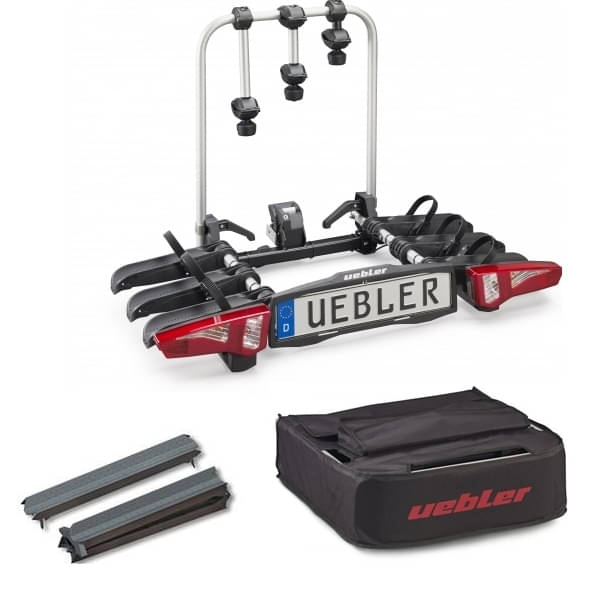 Set UEBLER F34 Fahrradtraeger 15960 3 Raeder faltbar inkl. Tasche und Auffahrschiene