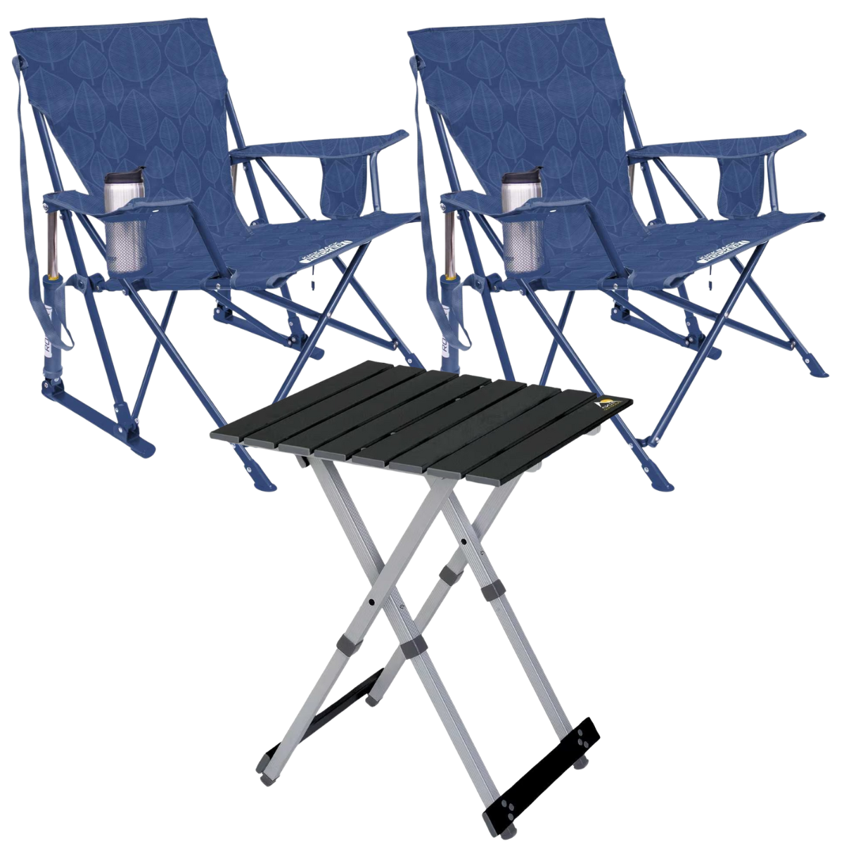 Set GCI Tisch Camp Table 20 - 2 Schaukelstuehle Kickback Rocker Leaf Soft Navy - 410323 39126