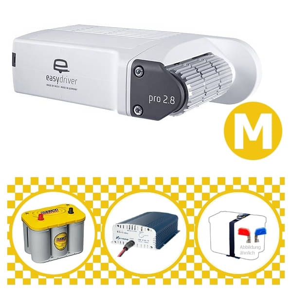 Easydriver pro 2-8 B2 Hobby BPW Rangierhilfe Reich mit Power Set Yellow M - fuer diverse Hobby Wohnwagen seit Oktober 2016 und BPW Fahrgestelle- alle mit speziellem Ausschnitt -siehe Bilder-