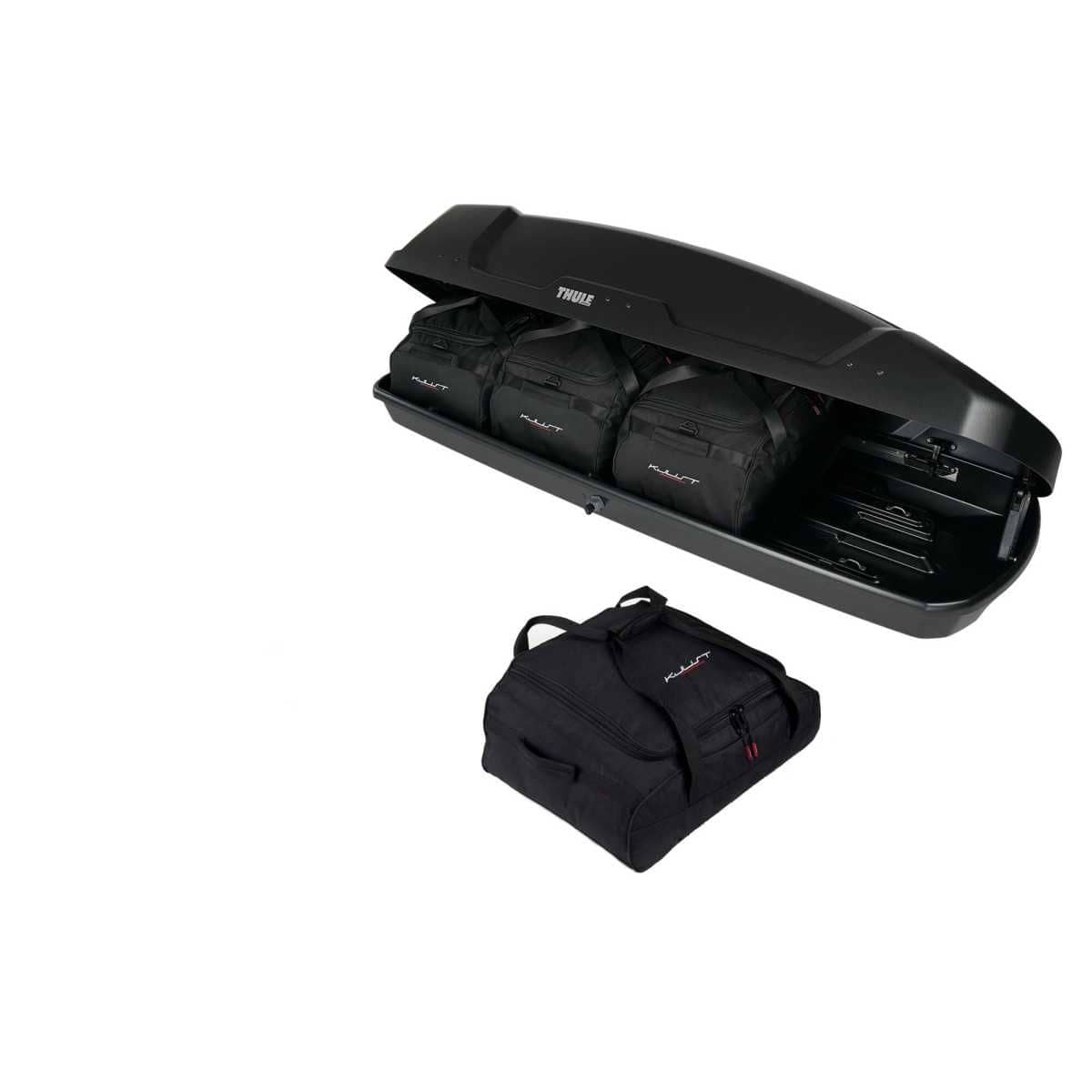 KJUST Dachboxen Taschen Set fuer Dachbox THULE FORCE XT SPORT 4er-Set - 13172