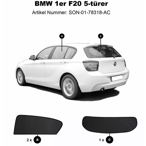 Sonniboy ClimAir Sonnenschutz BMW 1er Serie F20 5-Tuerer 2012-2019