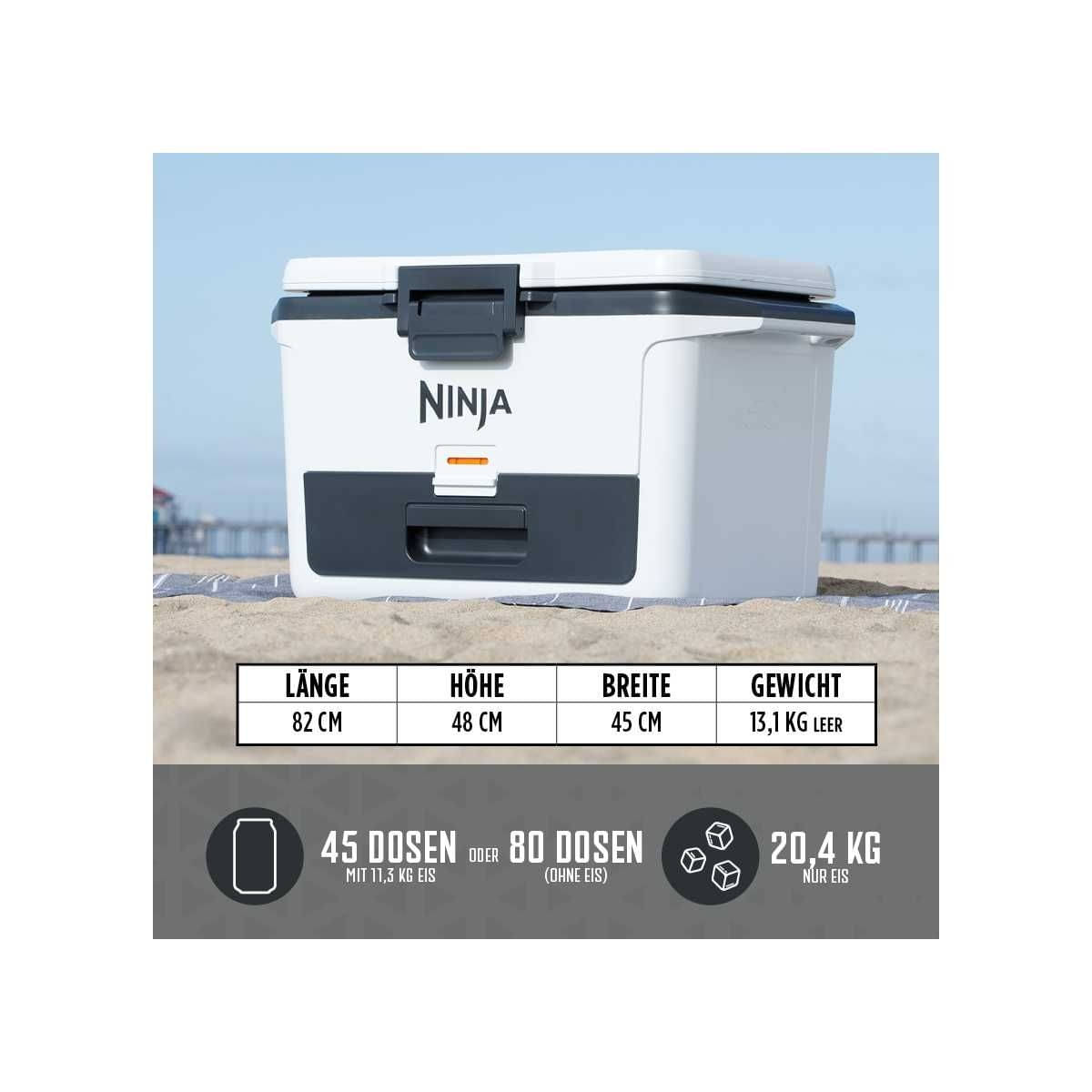 NINJA FrostVault 47L Kuehlbox mit Trockenzone- Wolkenweiss - FB151EUWH