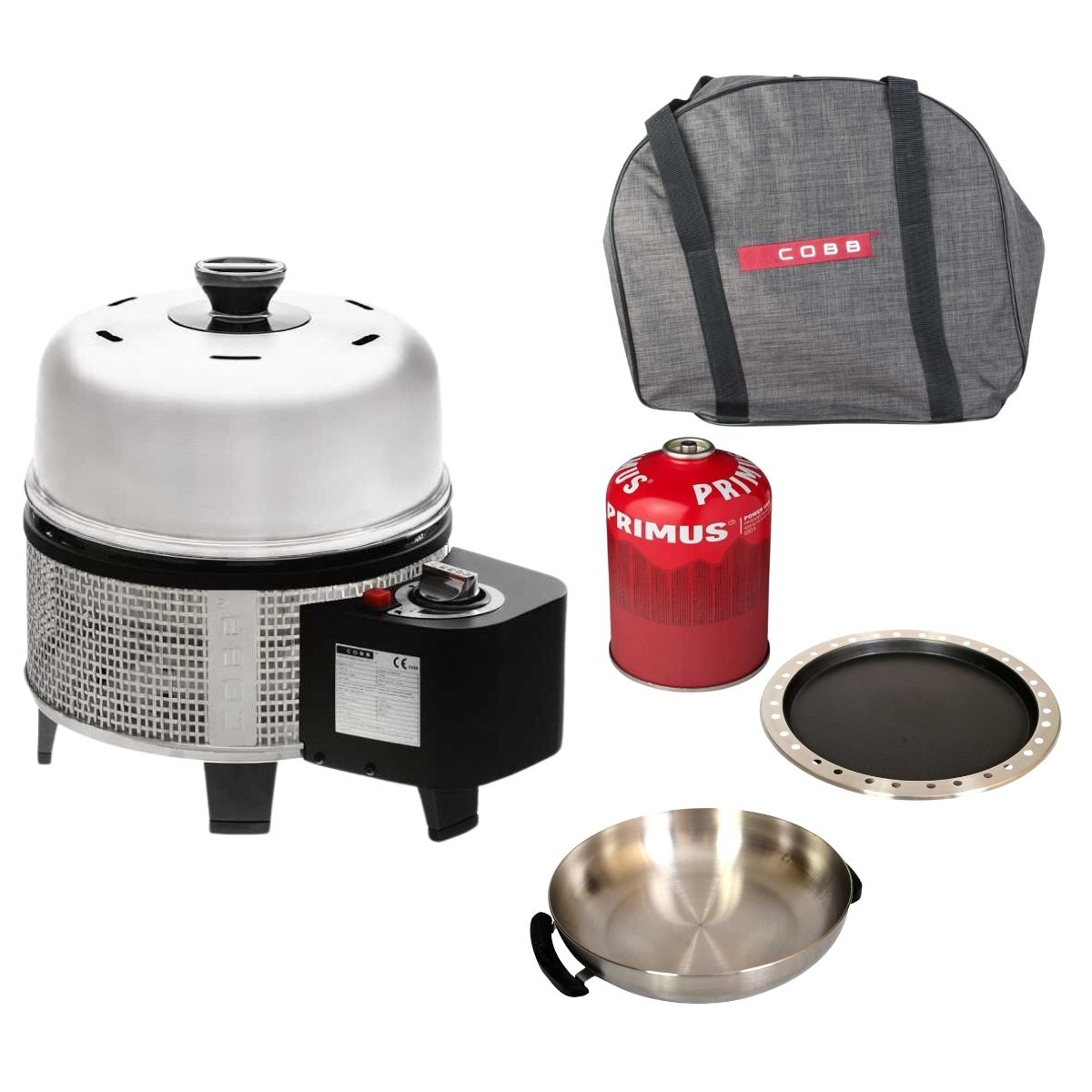 COBB Gas Deluxe 2.0 und Griddle Premier - und Pfanne und Wok und Tasche Gaskartusche