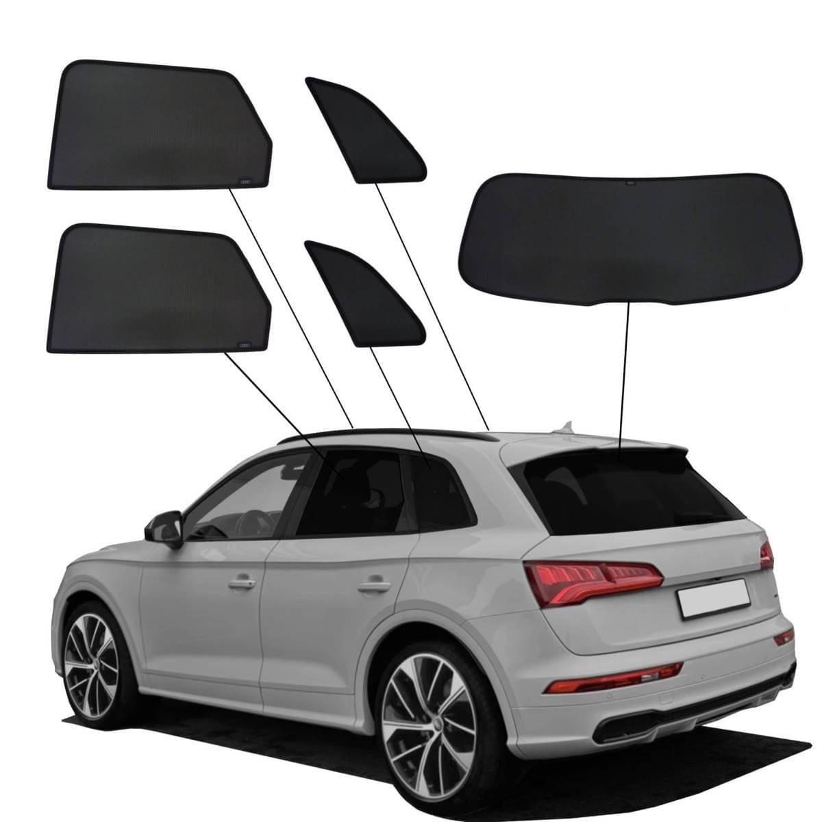 WINDESA SunClip Sonnenschutz & Sichtschutz Audi Q5 Bj. 2016-2024 Set ABC WINDESA SunClip Sonnenschutz - Sichtschutz Audi Q5 Bj. 2016-2024 Set ABC - sun-10345abc