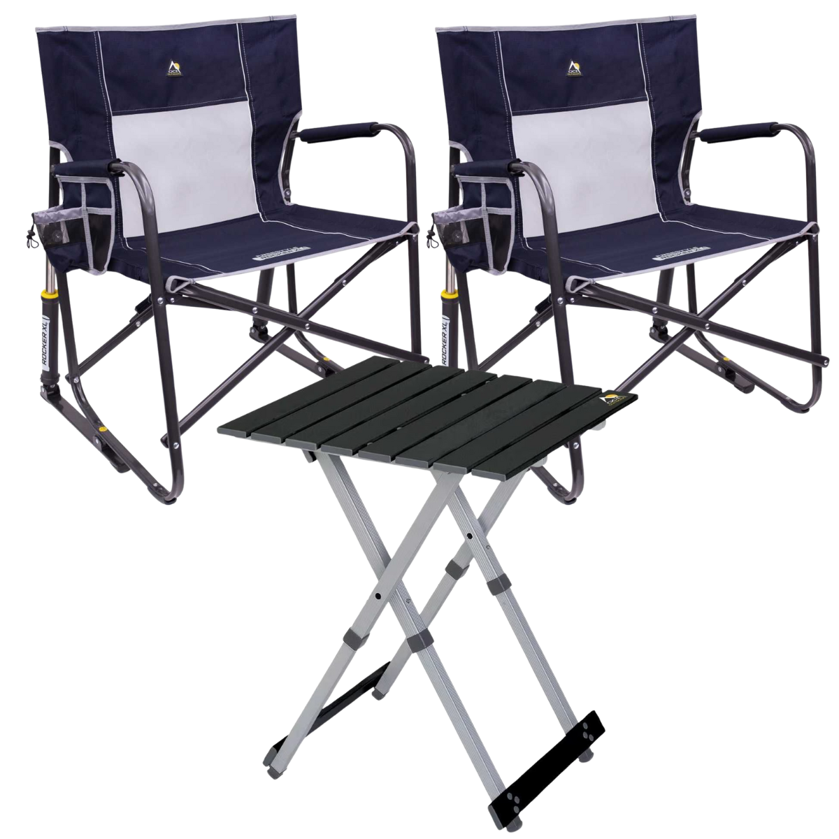 Set GCI Tisch Camp Table 20 & 2 Schaukelstühle Freestyle Rocker XL Indigo Blue Set GCI Tisch Camp Table 20 - 2 Schaukelstuehle Freestyle Rocker XL Indigo Blue - 47060 39126
