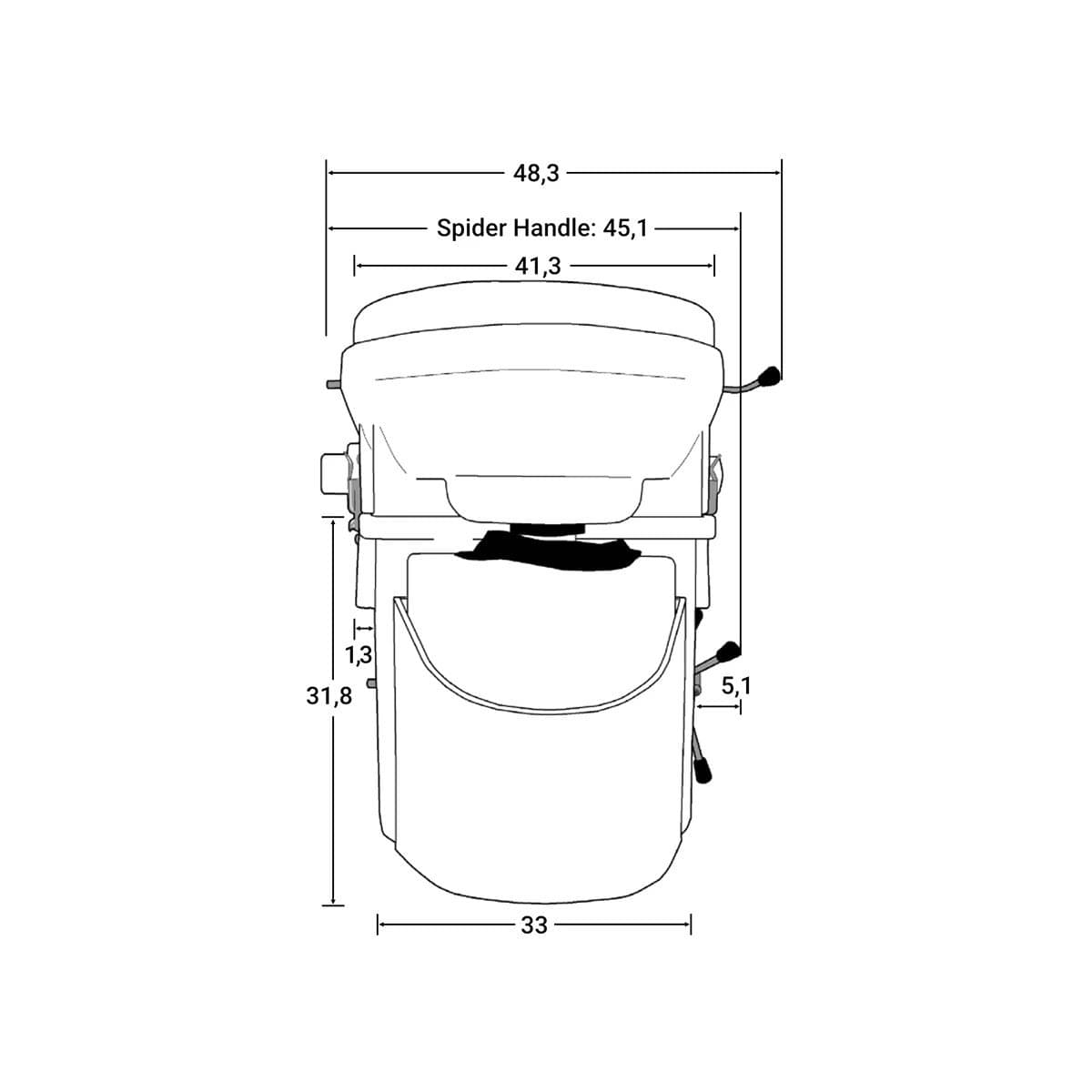 Natures Head® Komposttoilette mit Spider Handle Handkurbel NH001
