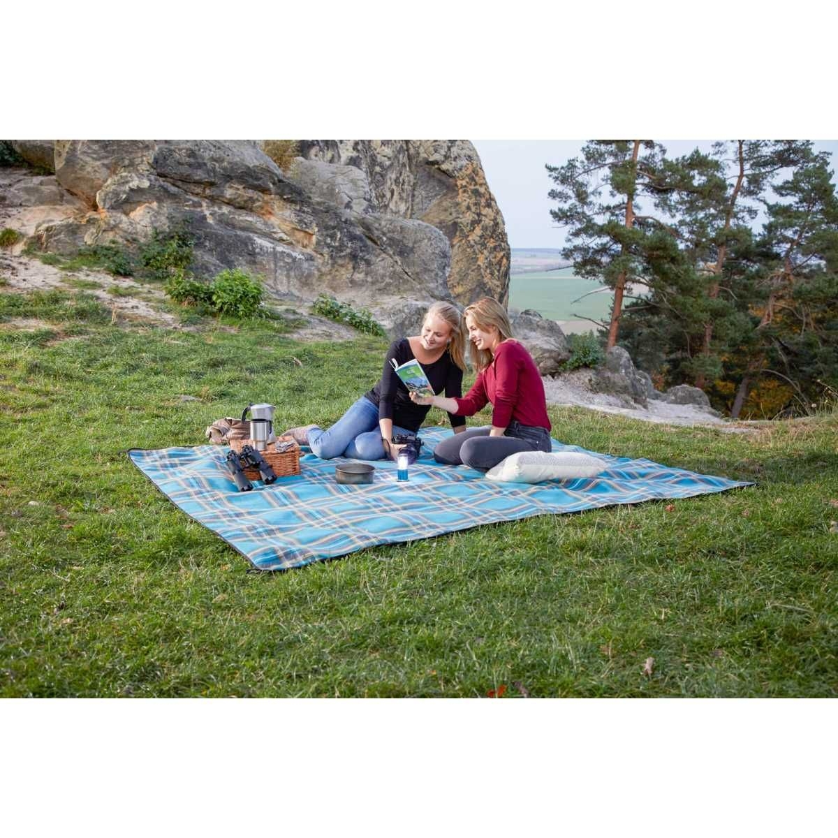 UQUIP Picknickdecke SCOTTY XXL 240 x 200 cm petrol-grau - 243103