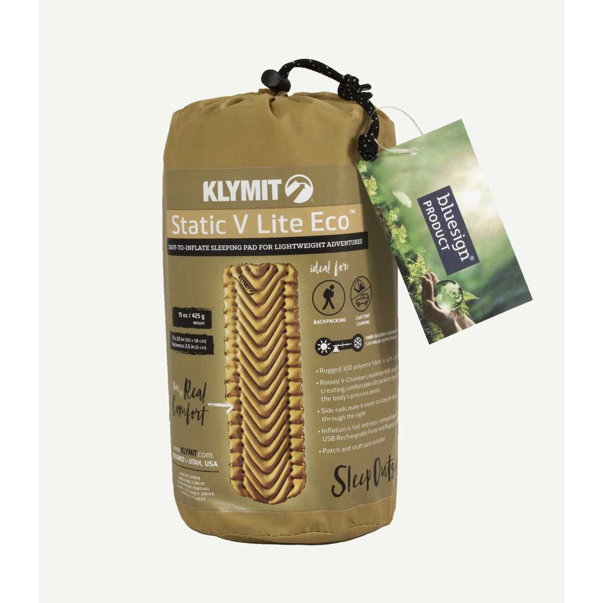 KLYMIT STATIC V Lite ECO Isomatte Bright Gold - 06SEGD02C