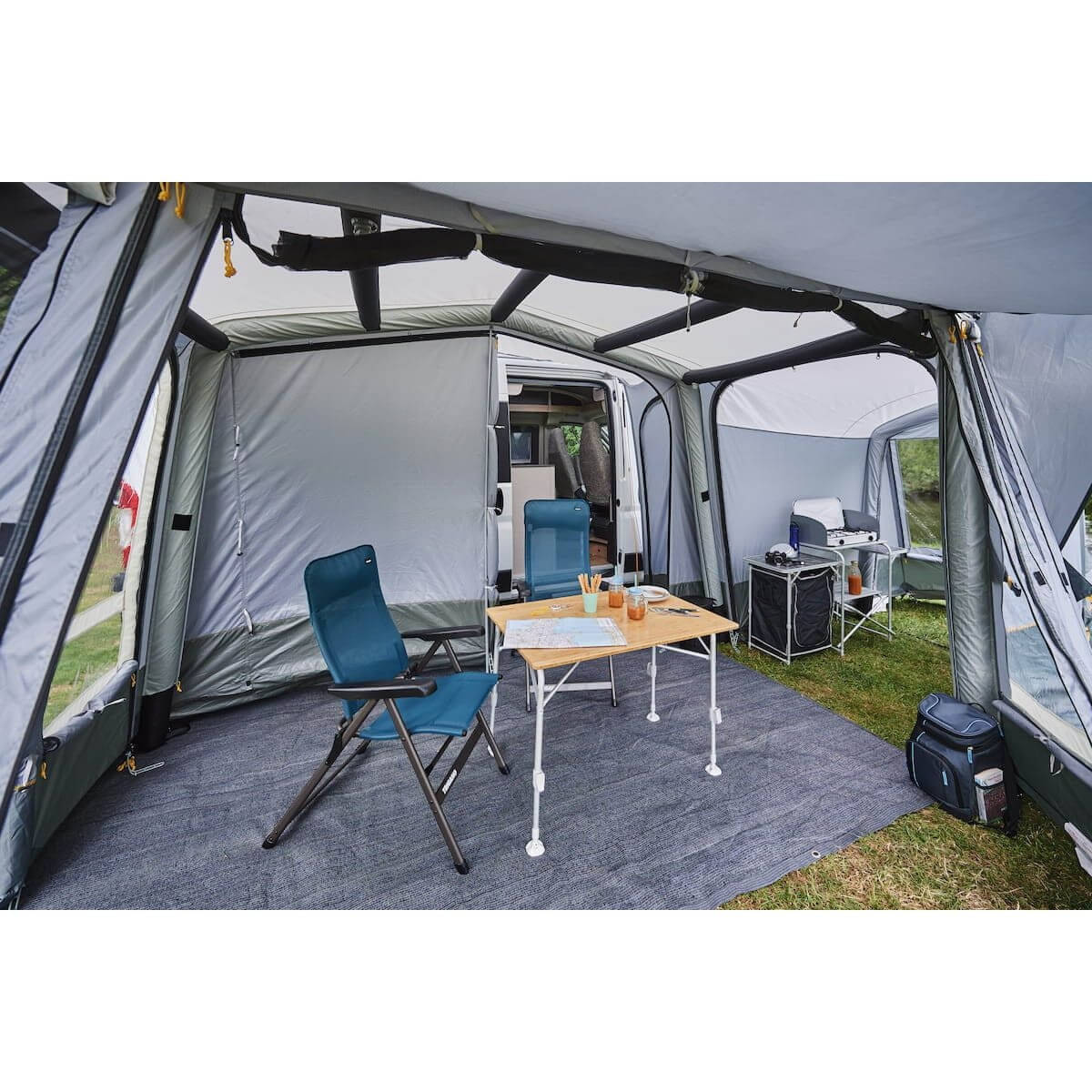 TRIGANO aufblasbares Wohnmobil-Vorzelt PHUKET- 390x250-80 cm- Anbauhoehe 180-240 cm - M-7620-9