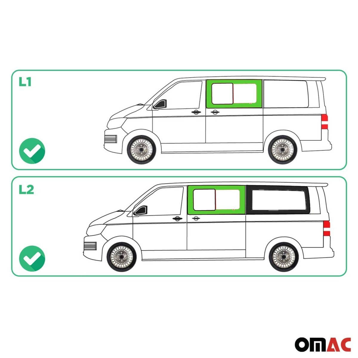 OMAC Seitenfenster Schiebefenster VW T5 L1/L2 Bj. 2003-2015 Schiebetür Links OMAC Seitenfenster Schiebefenster VW T5 L1-L2 Bj. 2003-2015 Schiebetuer Links - 7522405-1FSDSL
