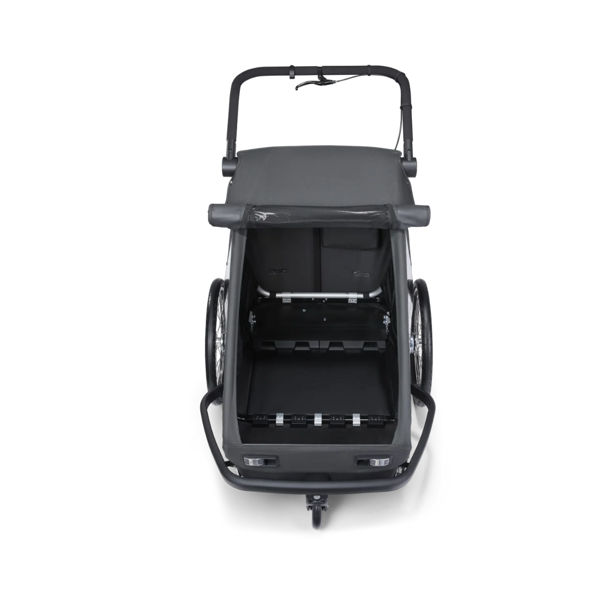 CROOZER Kinderfahrradanhaenger Kid Yuuna Moonlight Black mit 2 Premium-Sitzen - 121001124 122400024