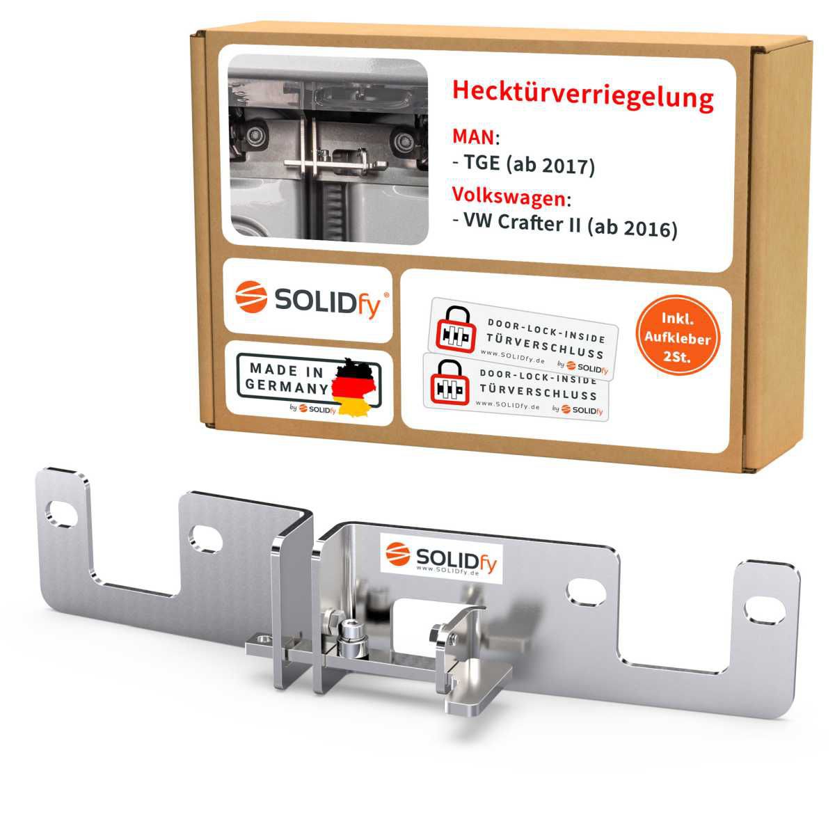 SOLIDfy® Einbruchschutz Prick Stop Hecktür VW Crafter/MAN TGE ab Bj. 2016