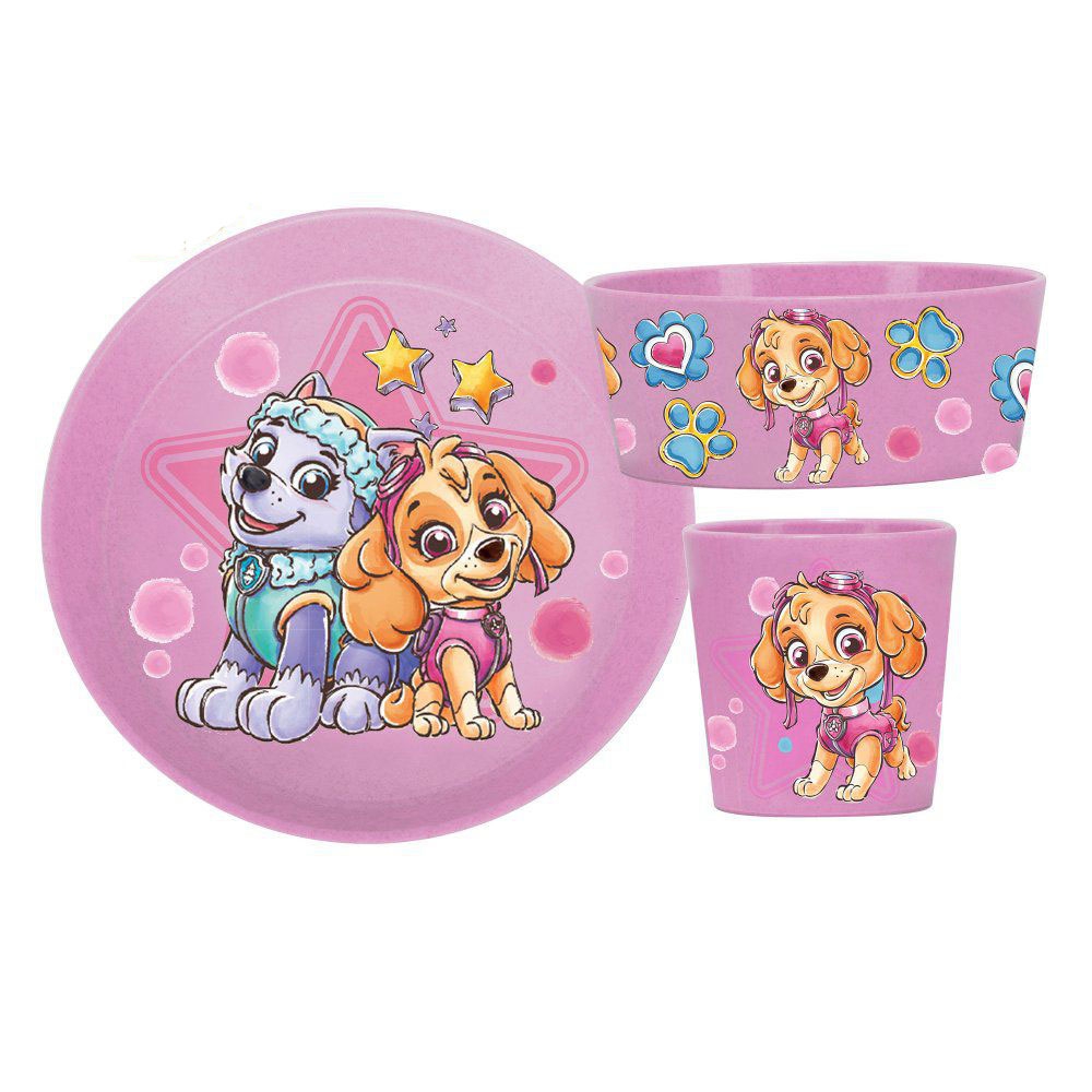 KOZIOL Kindergeschirr CONNCECT PAW PATROL pink 3-tlg. - 8040713