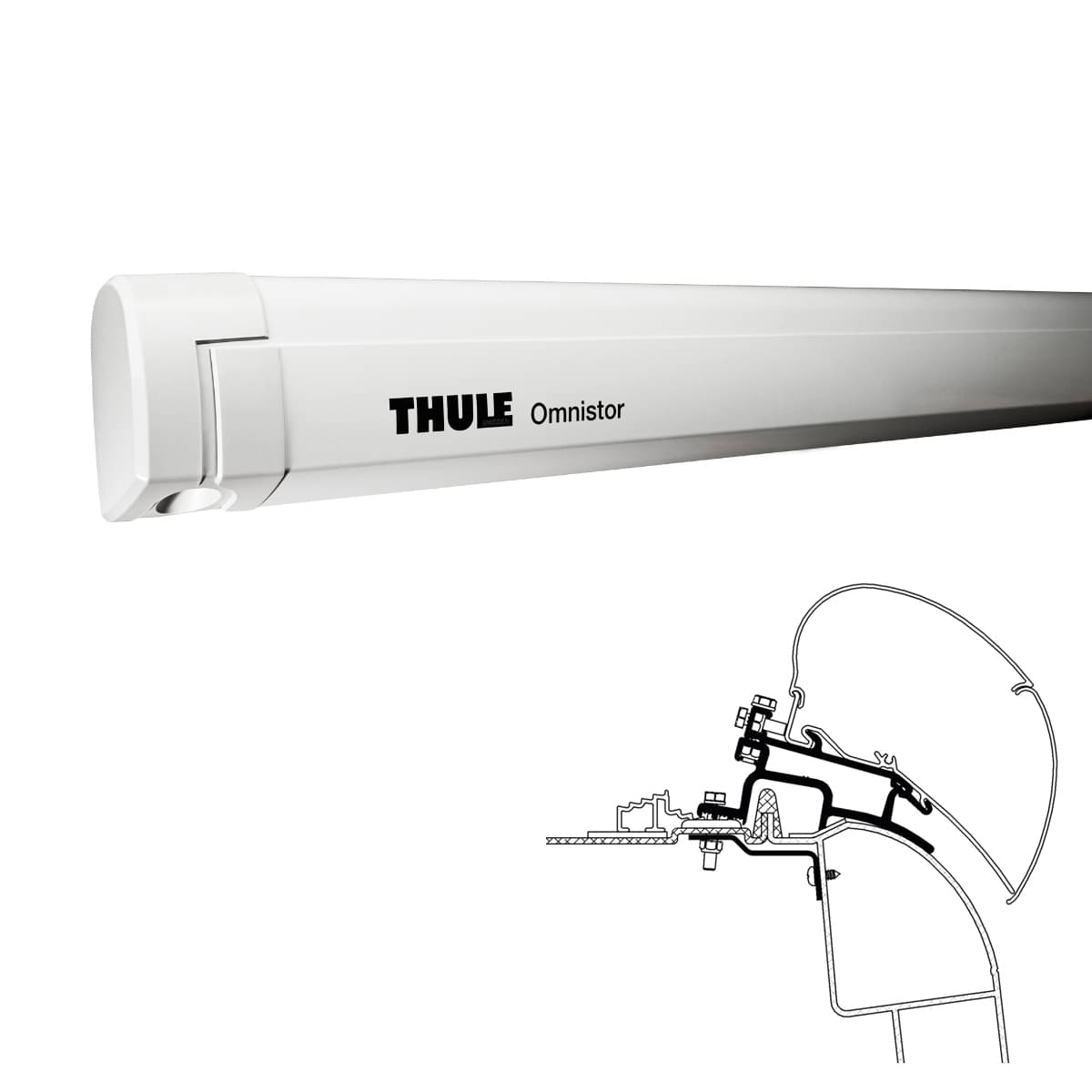 Thule Omnistor 5200 -4-02x2.50- - 301053 - Markise THULE Omnistor 5200 Mystic grau 400 cm Gehaeuse weiss