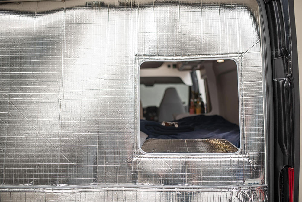 HINDERMANN Hecktürisolierung Hecktuere 1-teilig mit Fensterausschnitt Fiat Ducato H2 ab 07-2006 hoher Tuerausschnitt Hellgrau Hindermann Art-Nr. 8437-7430