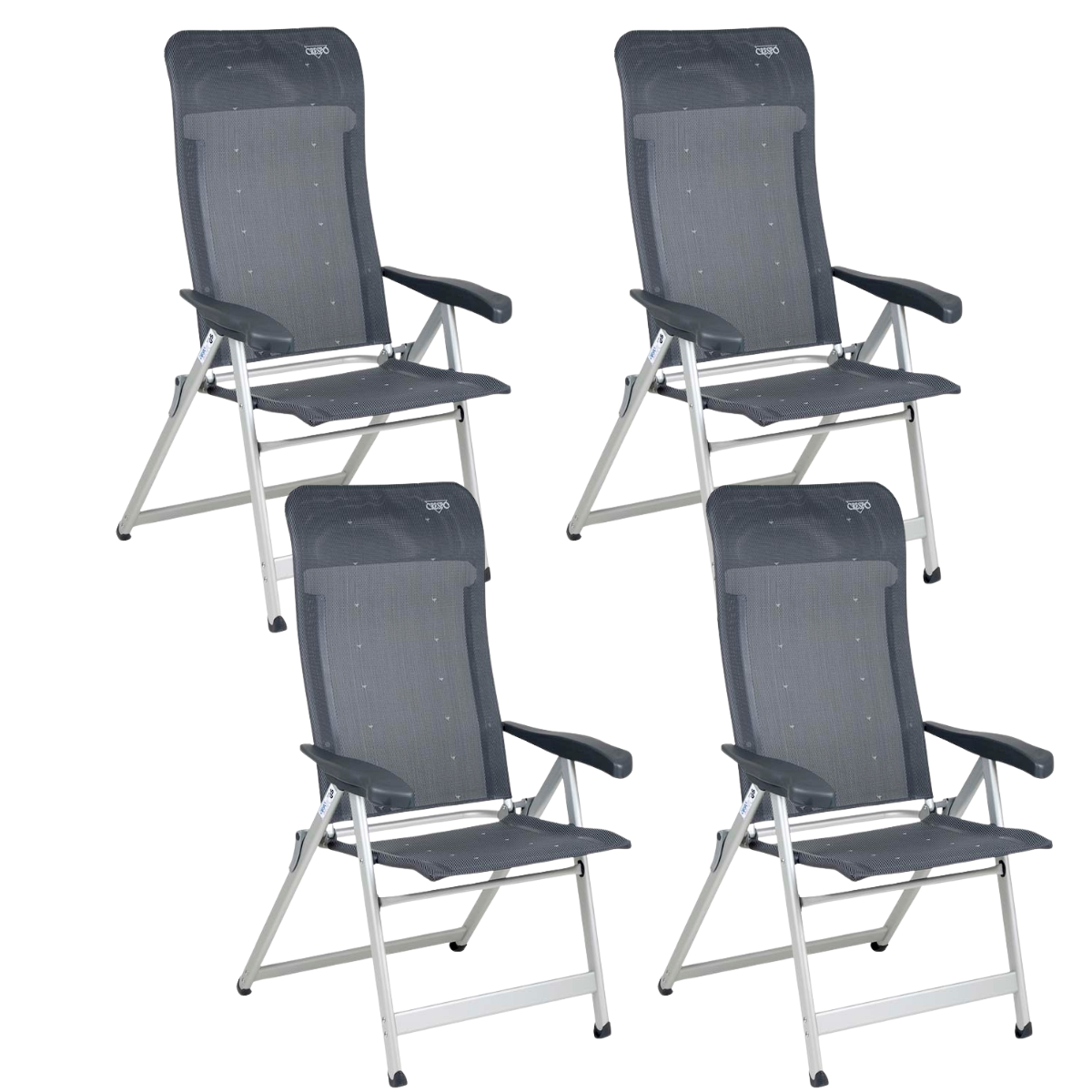 CRESPO Campingstuhl Classic AL/237 anthrazit 4er-Set CRESPO Campingstuhl Classic AL-237 anthrazit 4er-Set - 1149082