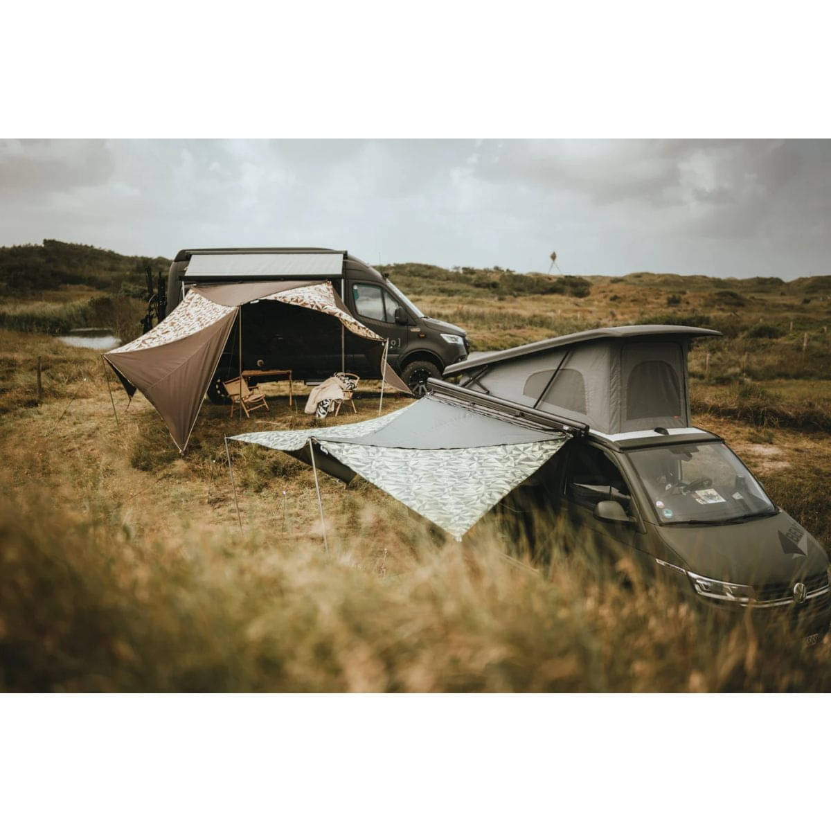 BENT Verbindbares Sonnensegel TC-Zip-Canvas Single Jungle - RV Ocker - 50242