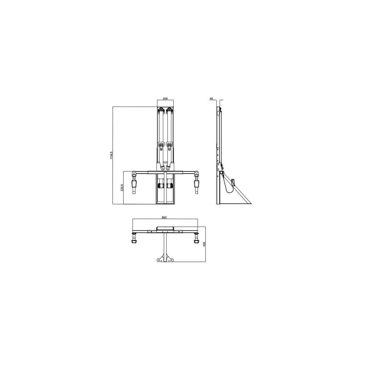 CTA Smart Kit Gurtbock Fiat Ducato ab Bj. 2006 STANDARD Kit Hoehe 1116-5 mm - 9SK0210004X00