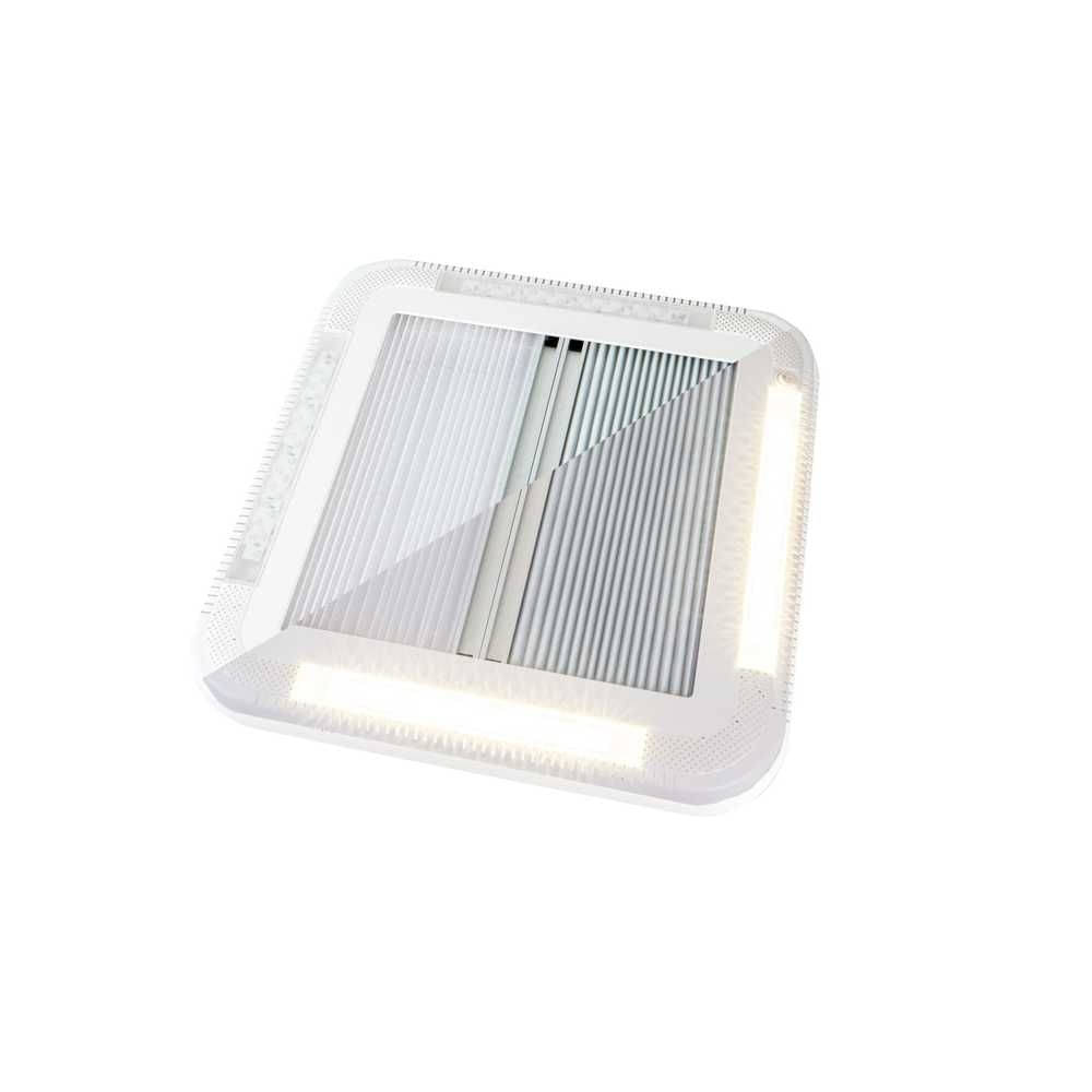 CARBEST Dachhaube 450 x 400 mm ohne Zwangsbelueftung mit LED Dachstaerke 25-60 mm Grau getoent - 31877