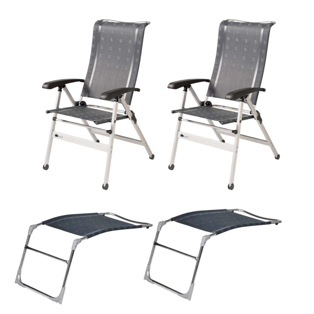 DUKDALF Stuhl Cha Cha anthrazit - Beinauflagen 2er-Set - 42-02-0677-4 42-08-0677.4