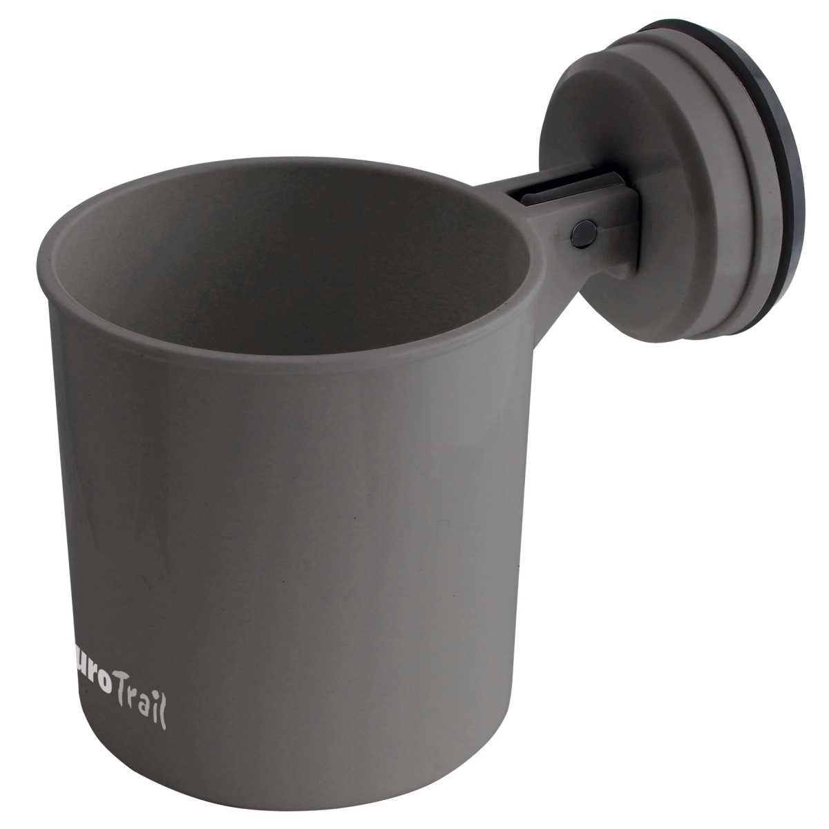 EuroTrail Runder Becher mit Saugnapf CUP ROUND Dunkelgrau - ETKW8026-0400