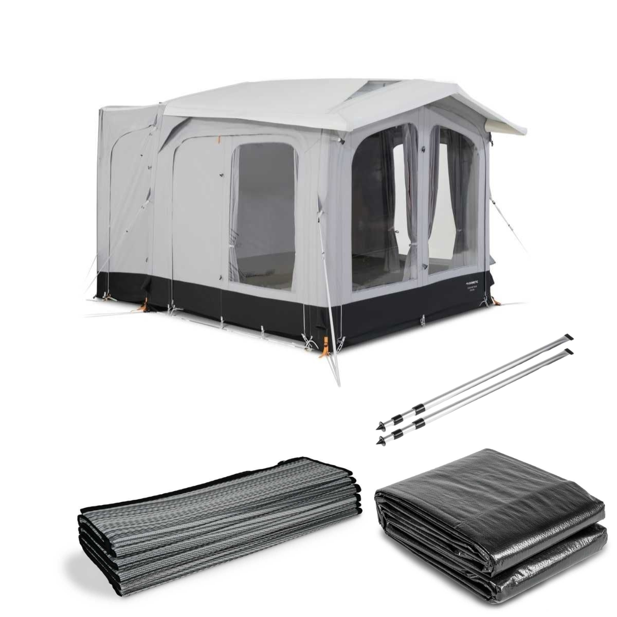 DOMETIC aufblasbares Vorzelt Club AIR Tour 260 DA- 260x240-330 cm- Anbauhoehe 180-225 cm - CampingFactory-Starter-Edition