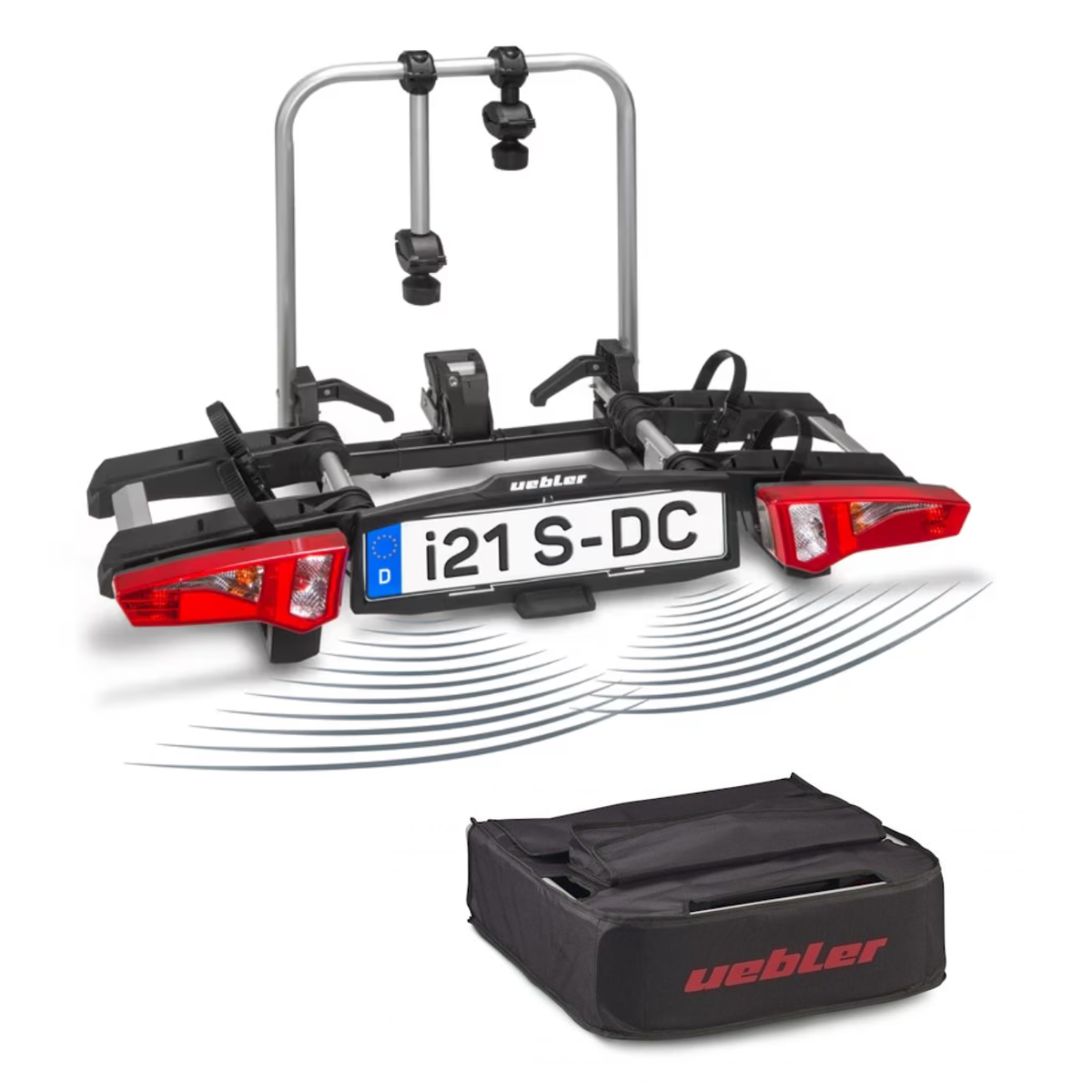 Set UEBLER i21 S-DC Fahrradtraeger 2 Raeder faltbar inkl. Tasche - 18100-DC 25020