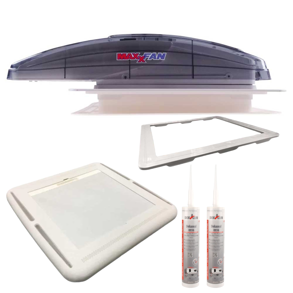 MAXXAIR MaxxFan Deluxe Dachlüfter transparent - Fiat Ducato-Set MAXXAIR MaxxFan Deluxe Dachluefter transparent - Fiat Ducato-Set - 00-7500KI40T 00-03901l 00-754040KI