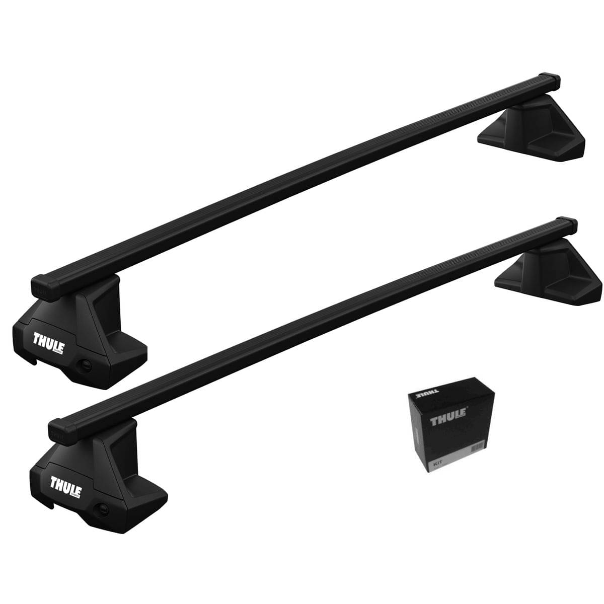 THULE Dachträger Evo SquareBar 7105 7124 5323 Kompletter THULE Dachtraeger Evo mit SquareBar Stahl Vierkantprofilen