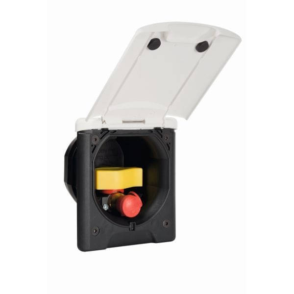 Gas Steckdose mit Magnetverschluss reinweiss