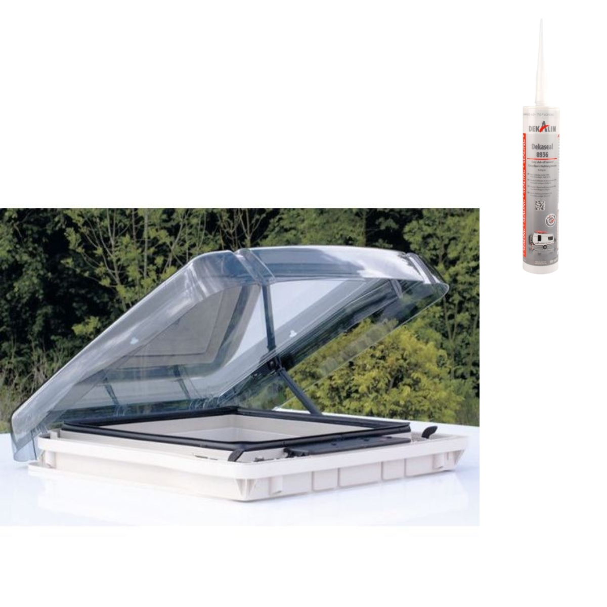 REMIS REMItop Vario II Dachhaube 60x90 cm Kurbel Dachstaerke 24-35 mm - DEKAseal 8936 Dichtmasse - 10036788