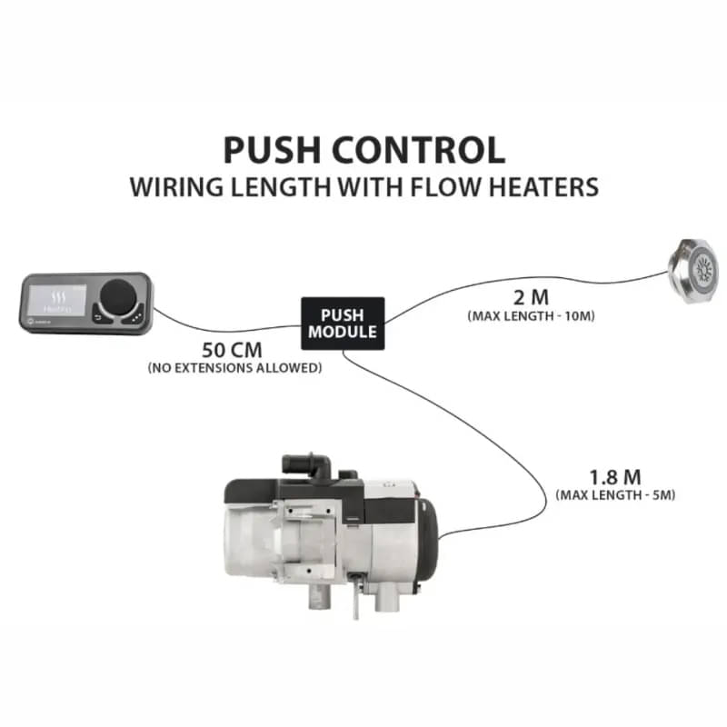 Autoterm Push Control Knopf- Gewinde 12 mm- runder Anschluss - 77874