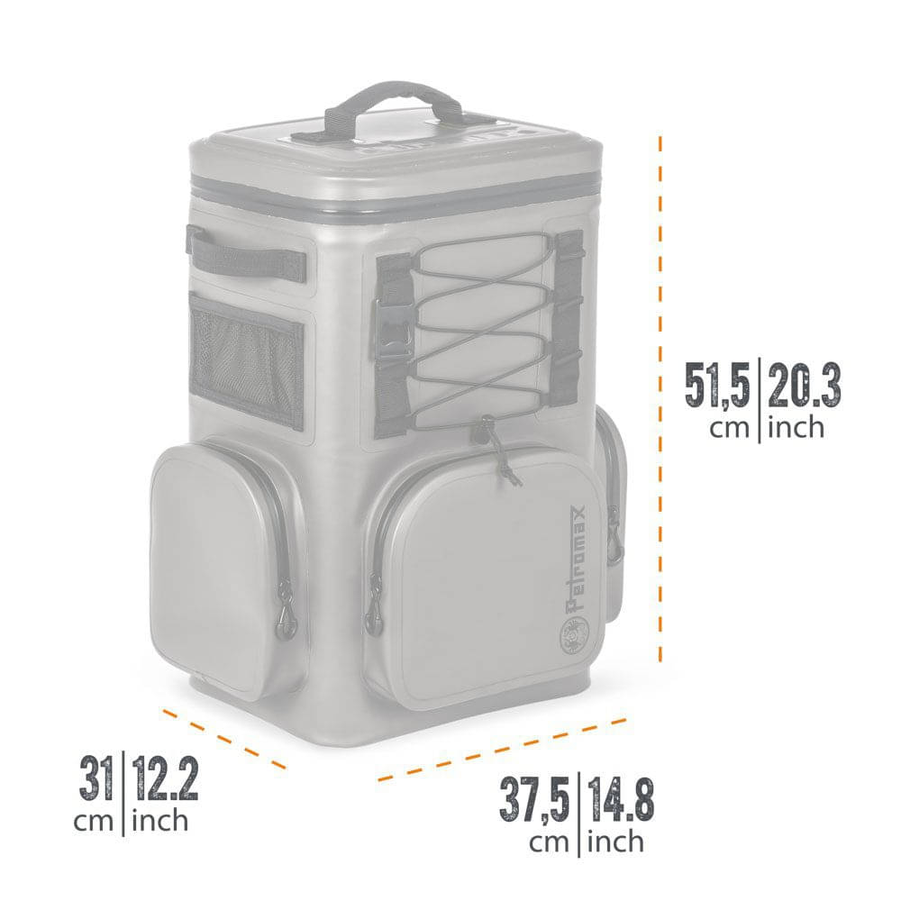 PETROMAX Kuehlrucksack 17 Liter grau - kx-bkpk17-grau
