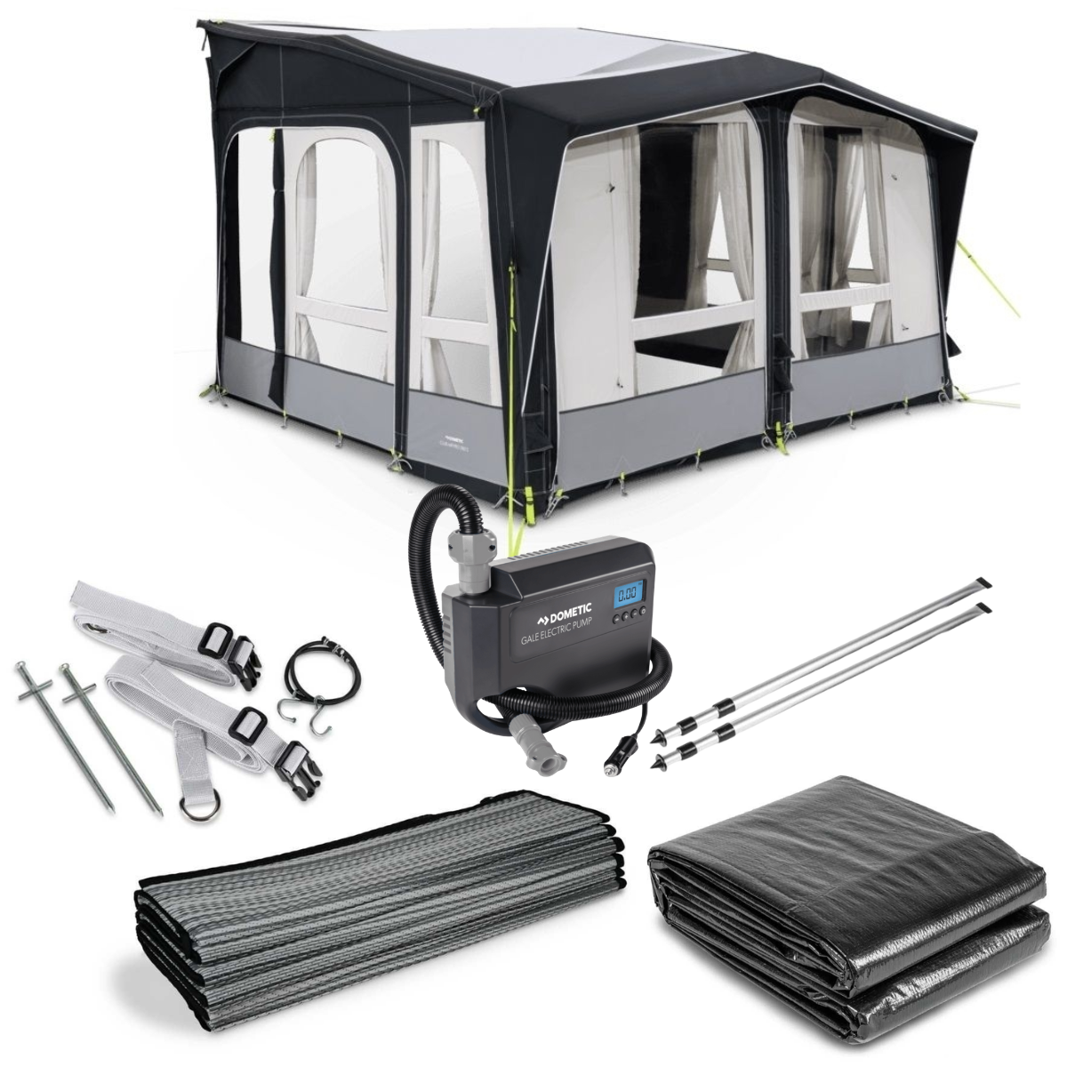 DOMETIC aufblasbares Vorzelt Club AIR Pro 390 x 275 cm Anbauhöhe 295-325 cm - CampingFactory-Exklusiv-Edition DOMETIC aufblasbares Vorzelt Club AIR Pro 390 x 275 cm Anbauhoehe 295-325 cm - CampingFactory-Exklusiv-Edition