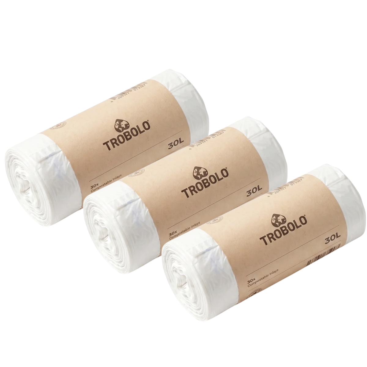 TROBOLO composteerbare inlegvellen groot voor 11/22 L vaste-stofcontainer 3-pack TROBOLO kompostierbare Inlays Gross fuer 11-22 L Feststoffbehaelter 3er-Set - IMYX1328